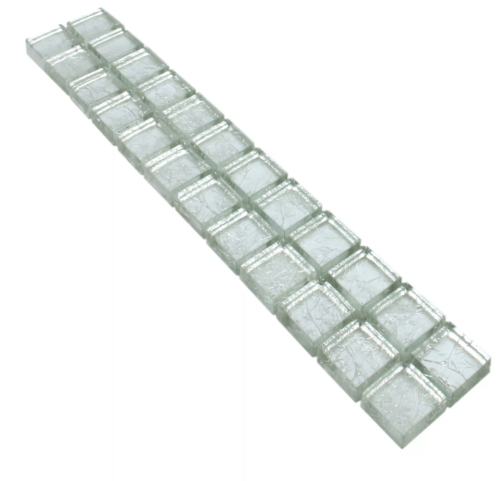 Glass Mosaic Tiles Border Frederick Silver Q23