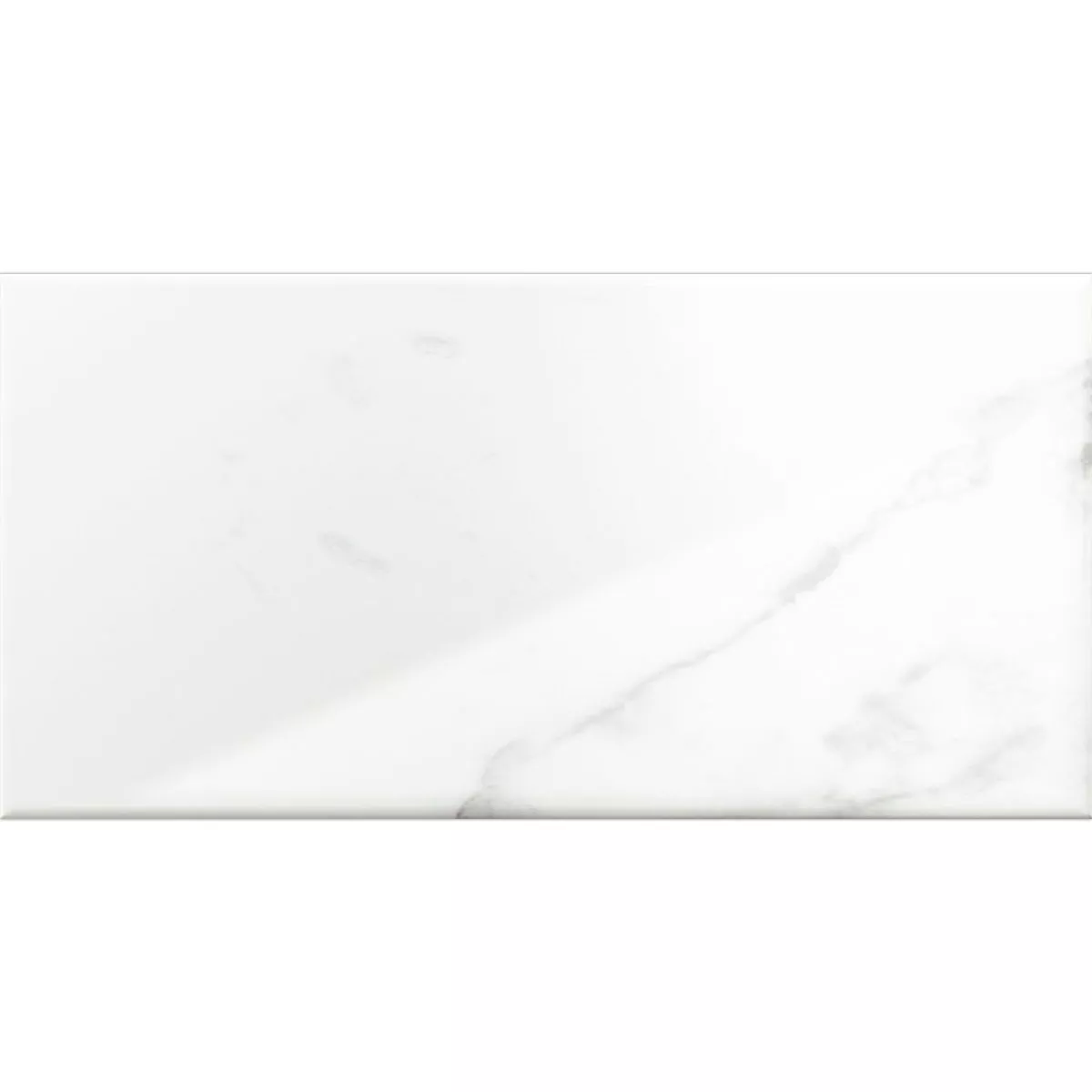 Metro Wall Tiles Girona Marble Optic Blanc Glossy 10x20cm