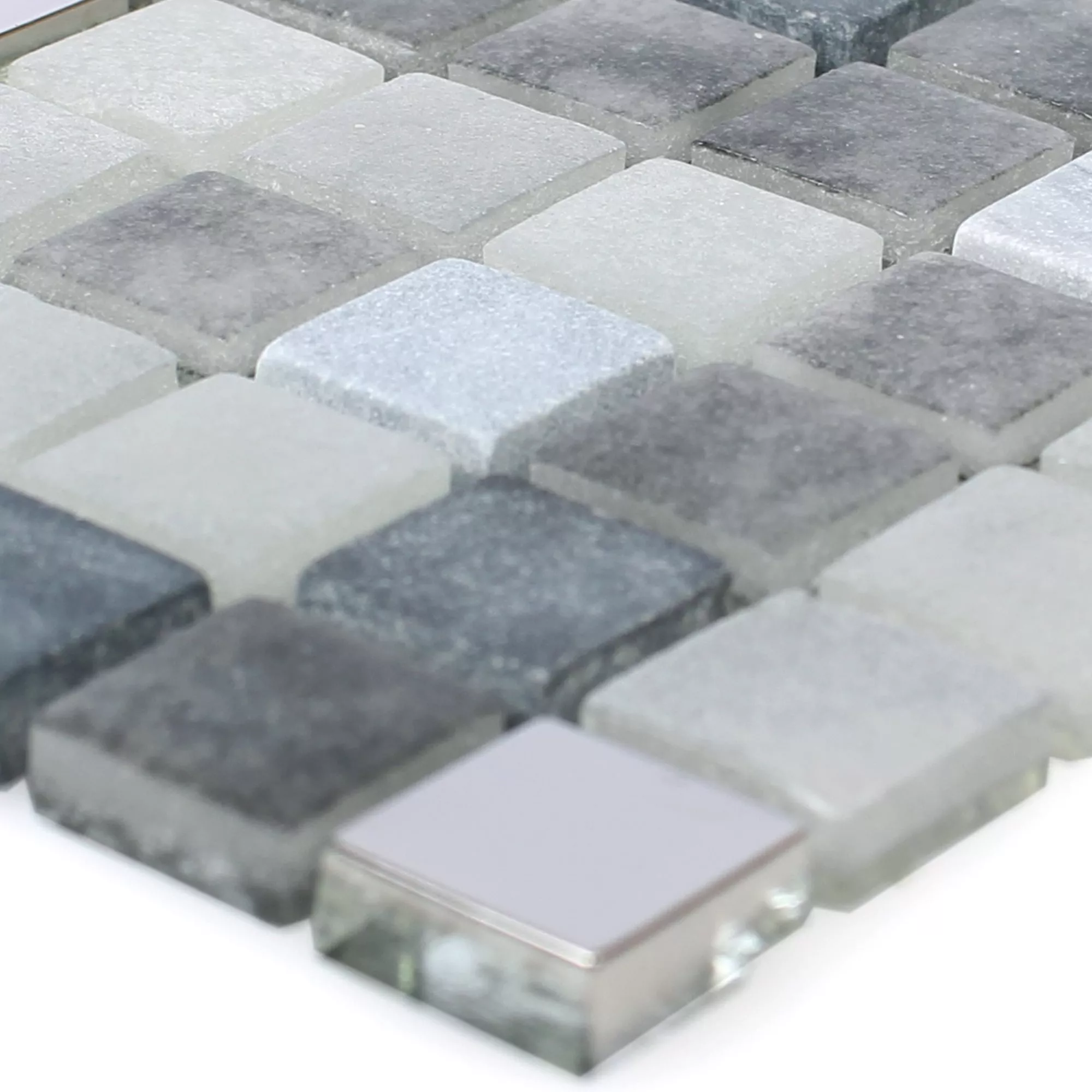 Azulejos De Mosaico Cristal Piedra Natural Mezcla Freyland Negro