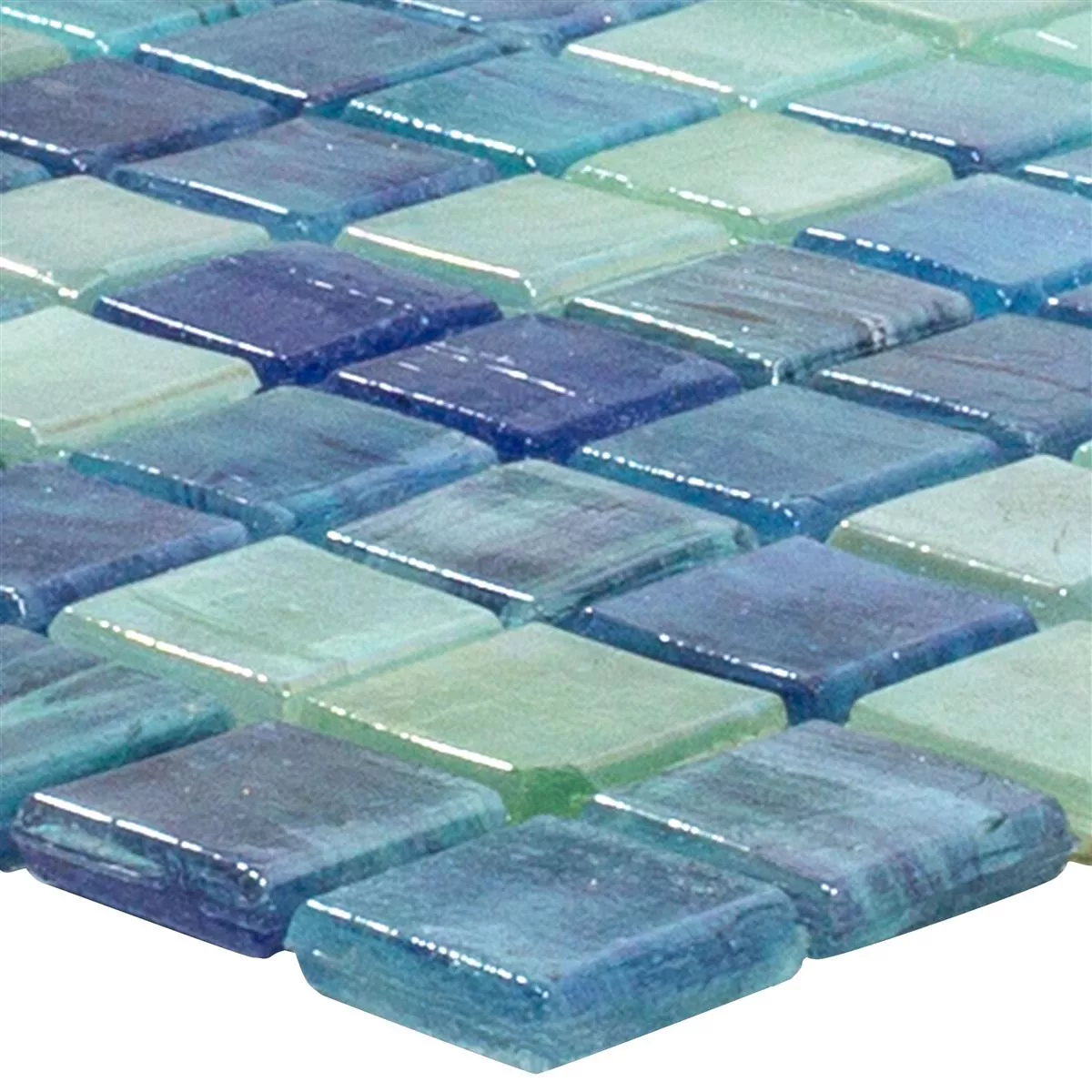 Glass Mosaic Tiles Carla Blue Cyan