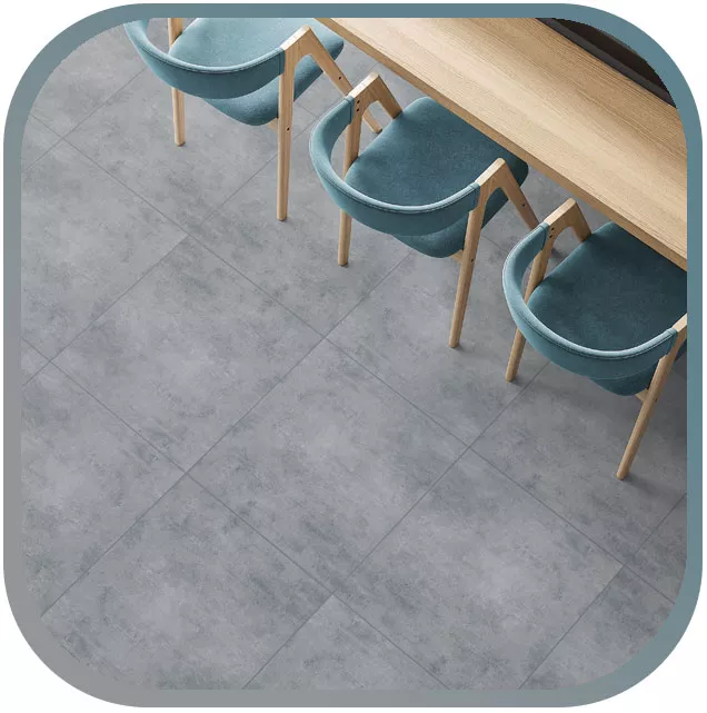 Concrete look tiles