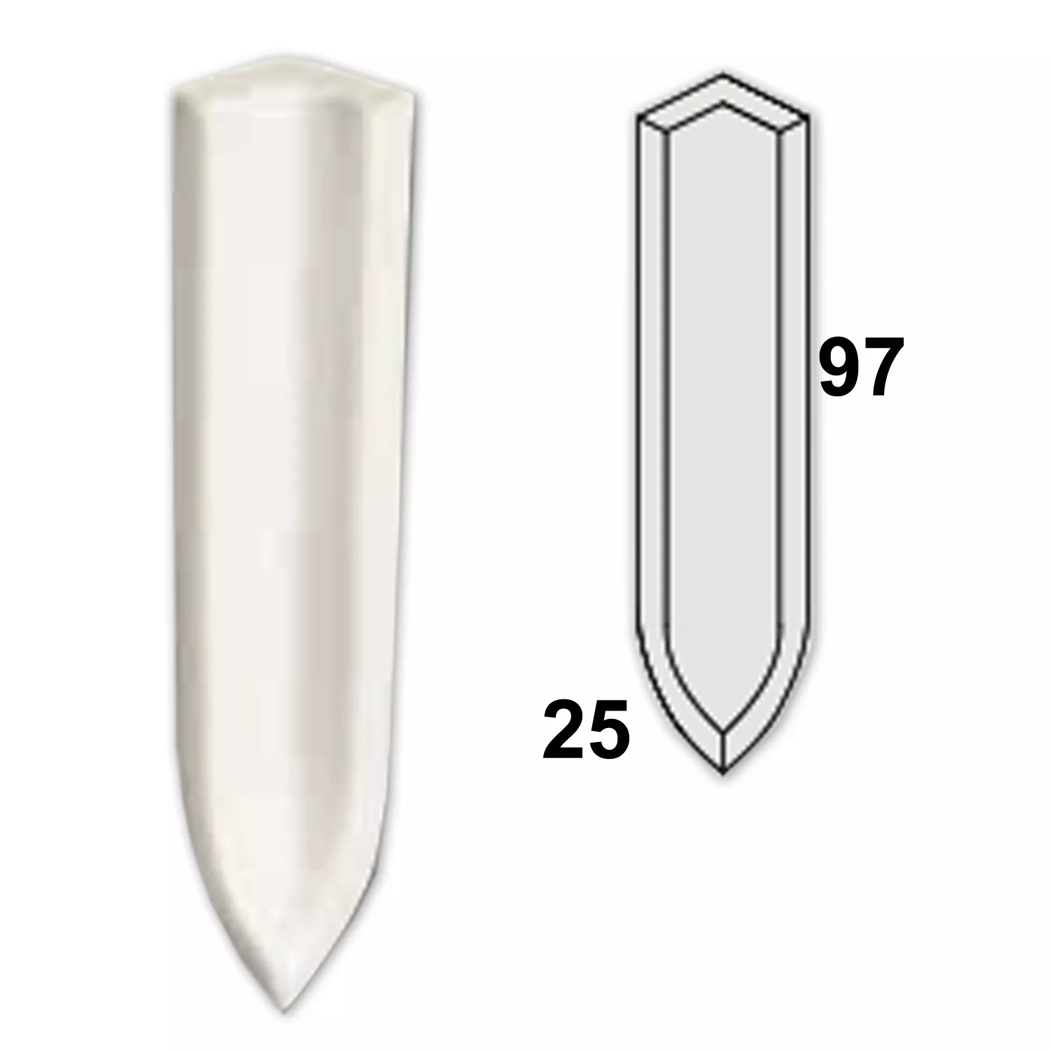 Inside Corner Adventure Light Grey Mat 2,5x10cm