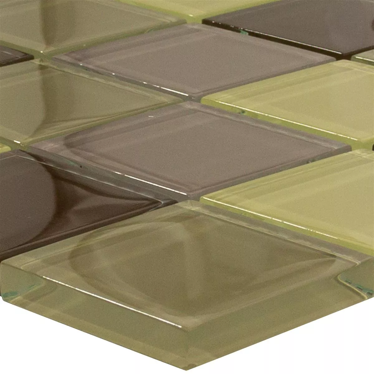 Glass Mosaic Tiles Glasgow Brown Mix