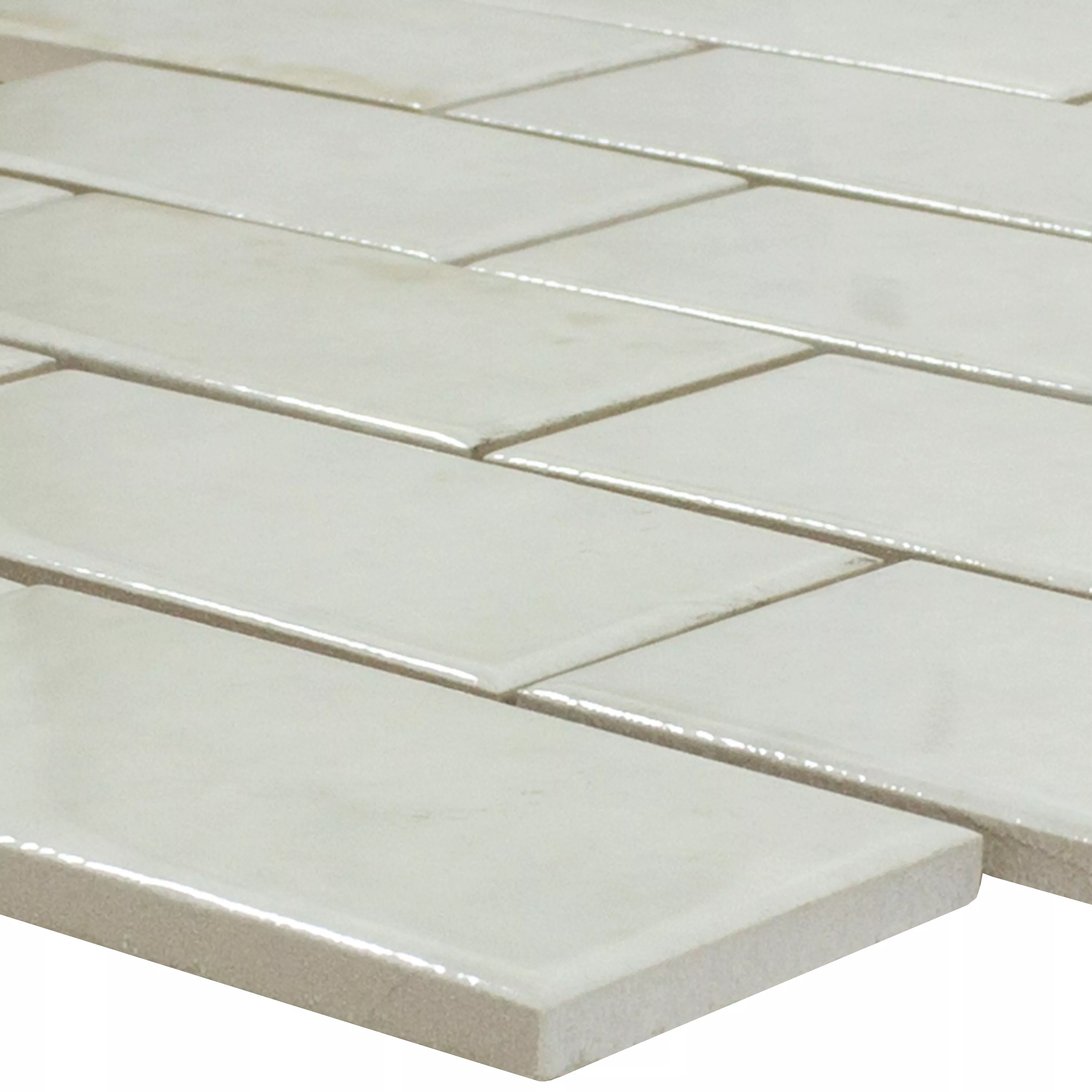 Ceramic Mosaic Tiles Eldertown Brick Blanc