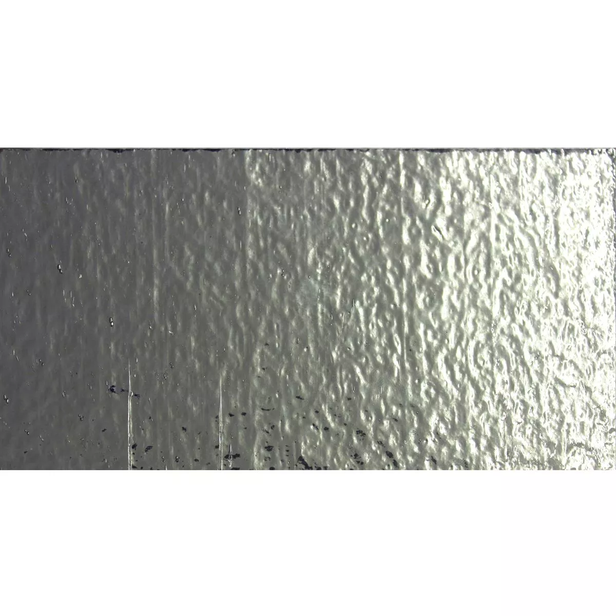 Metro Azulejos De Cristal Subway Silver Mirage Corrugated 7,5x15cm