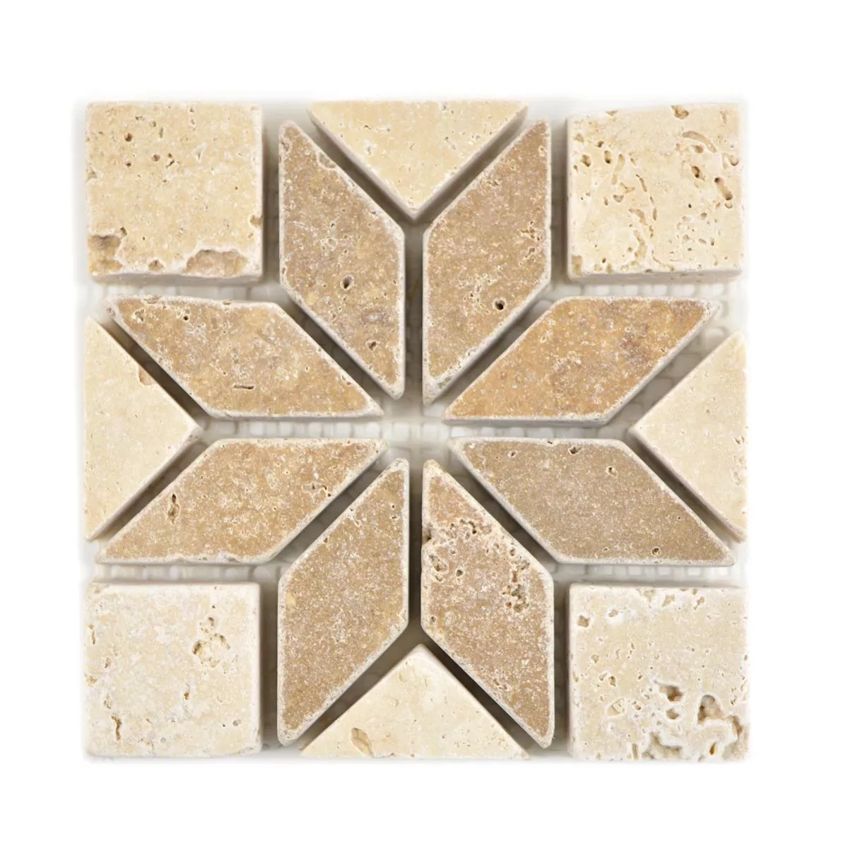 Piedra Natural Rosone Baton Marrón Beige 10x10cm