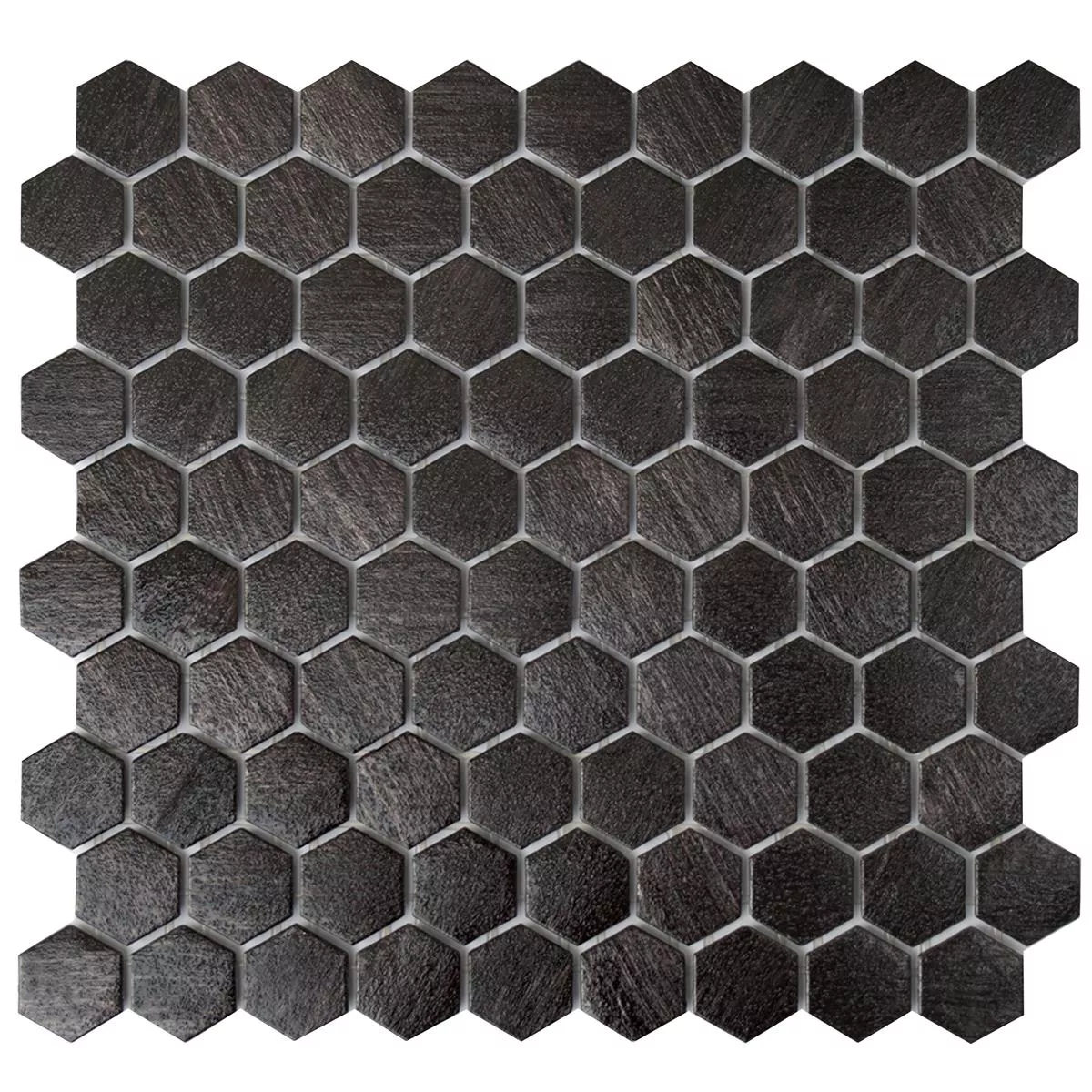 Glass Mosaic Tiles Trend-Vi Hexagonal 2104 Anthracite