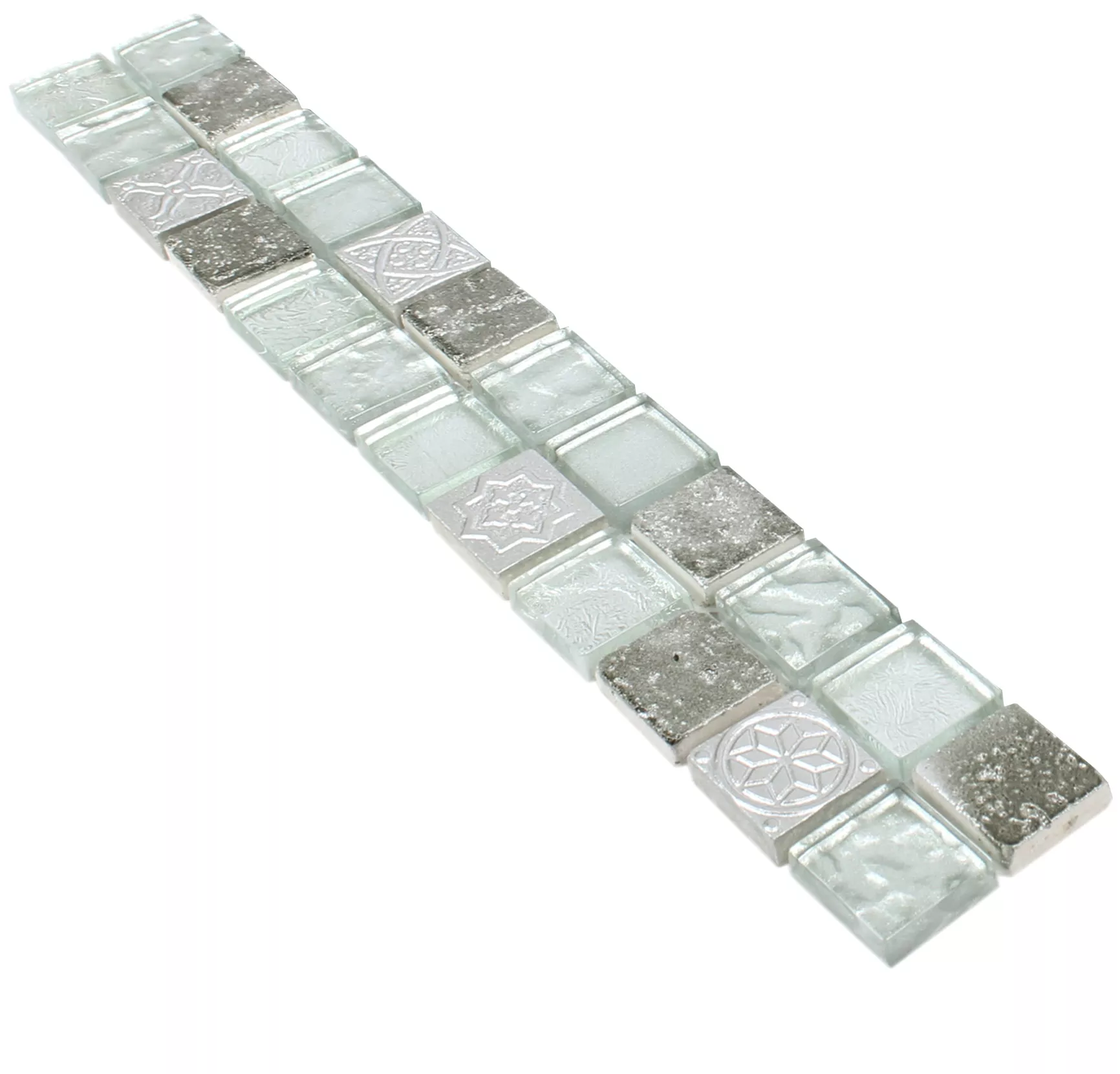 Cristal Piedra Natural Bordes De Azulejos Rockport Plateado