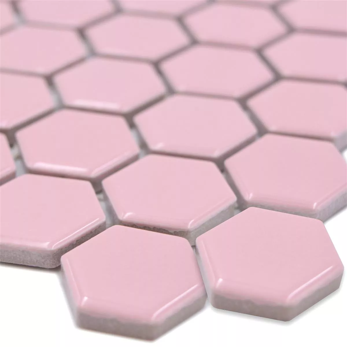 Ceramic Mosaic Salomon Hexagon Pink H23