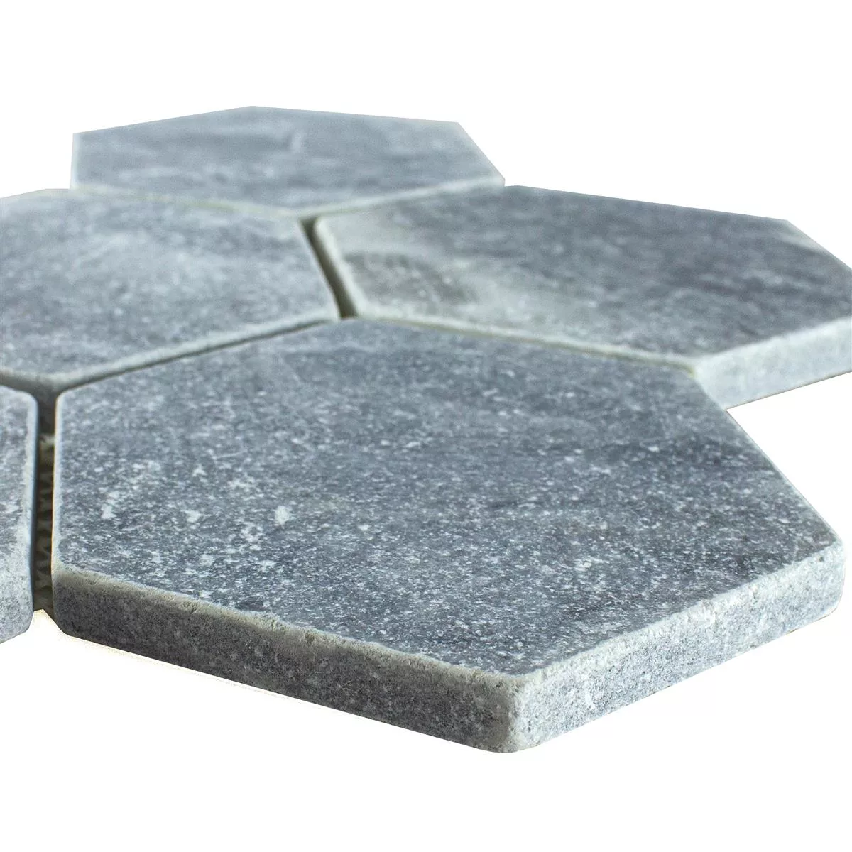 Marble Natural Stone Mosaic Tiles Maracay Hexagon Bardiglio