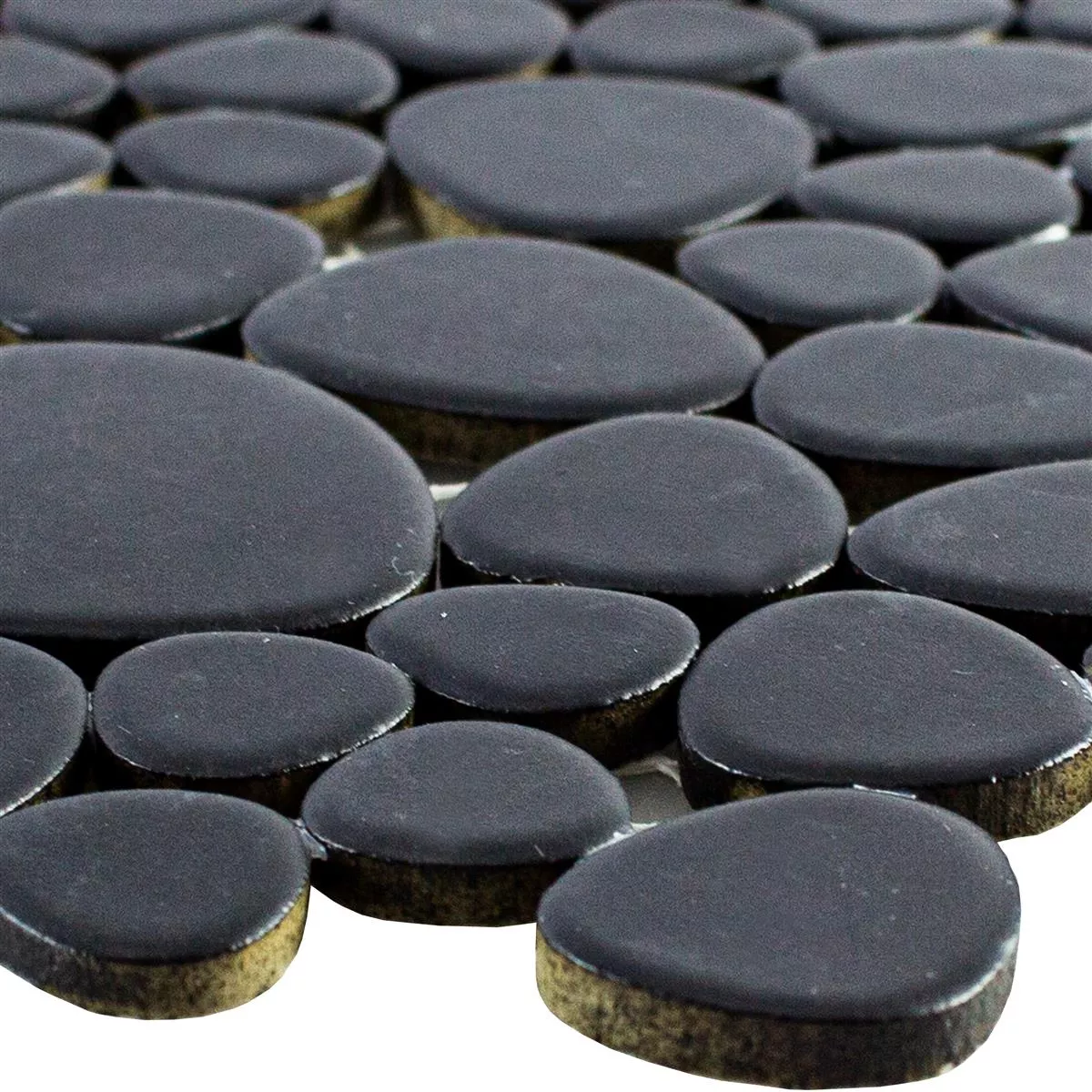 Ceramic Pebble Mosaic Sabah Black Mat
