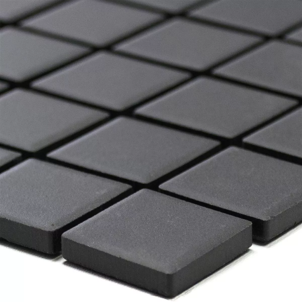 Ceramic Mosaic Miranda Non-Slip Black Unglazed Q25