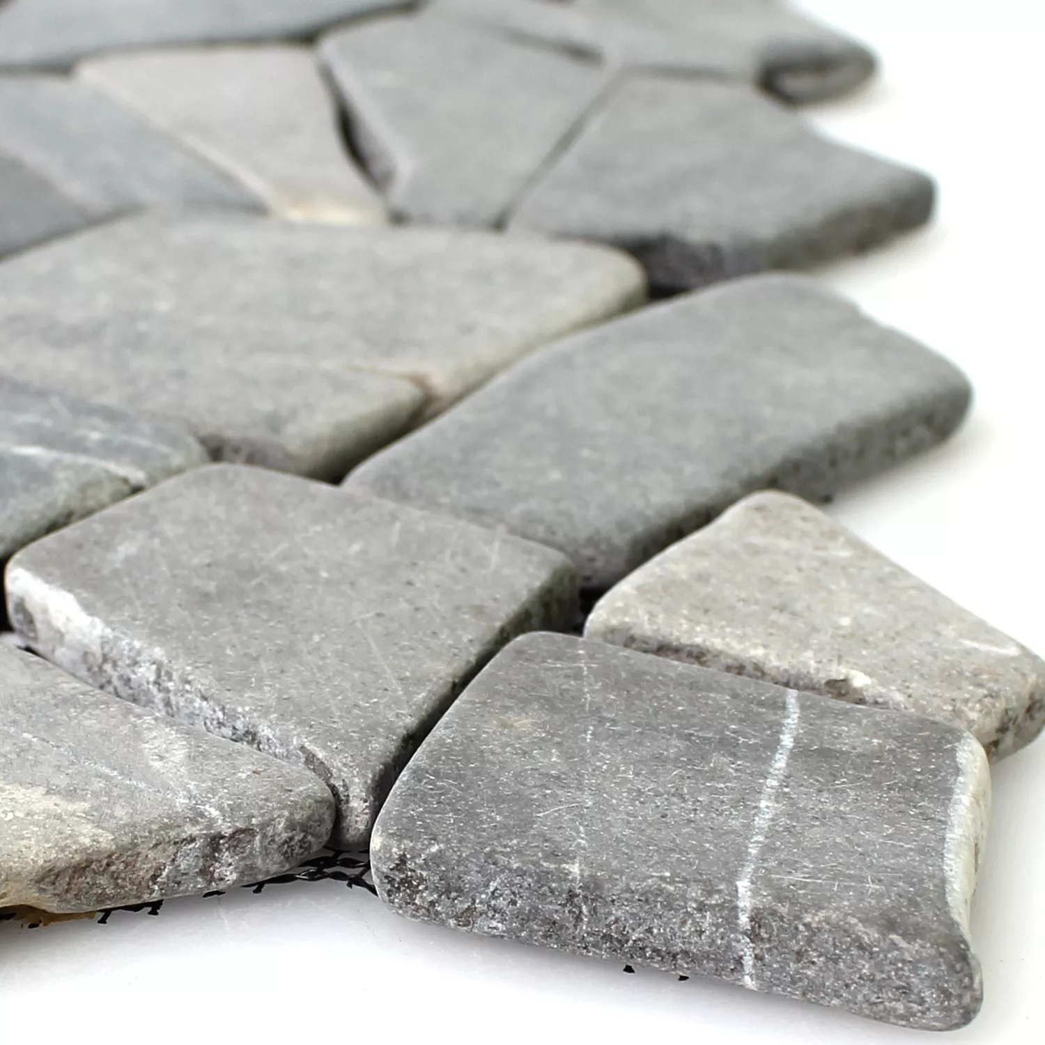 Marble Broken Natural Stone Mosaic Tiles Solares Nero Black