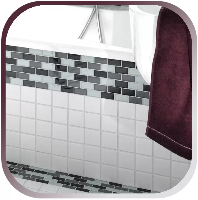 Glass Natural Stone Border