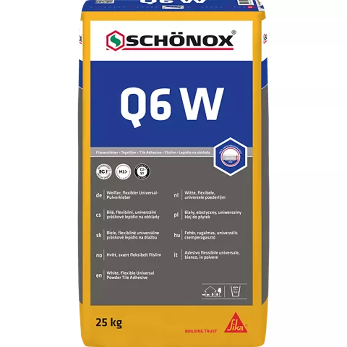Tile adhesive Schönox Q6 W (wall & floor) universal adhesive (25 kg) (white)