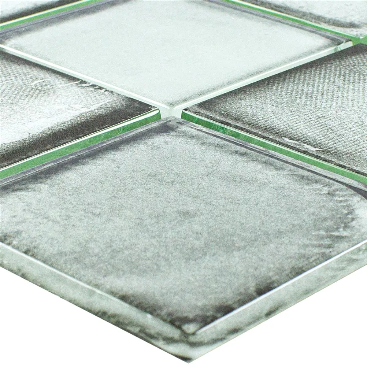 Glass Mosaic Tiles Cement Optic Granada Light Grey