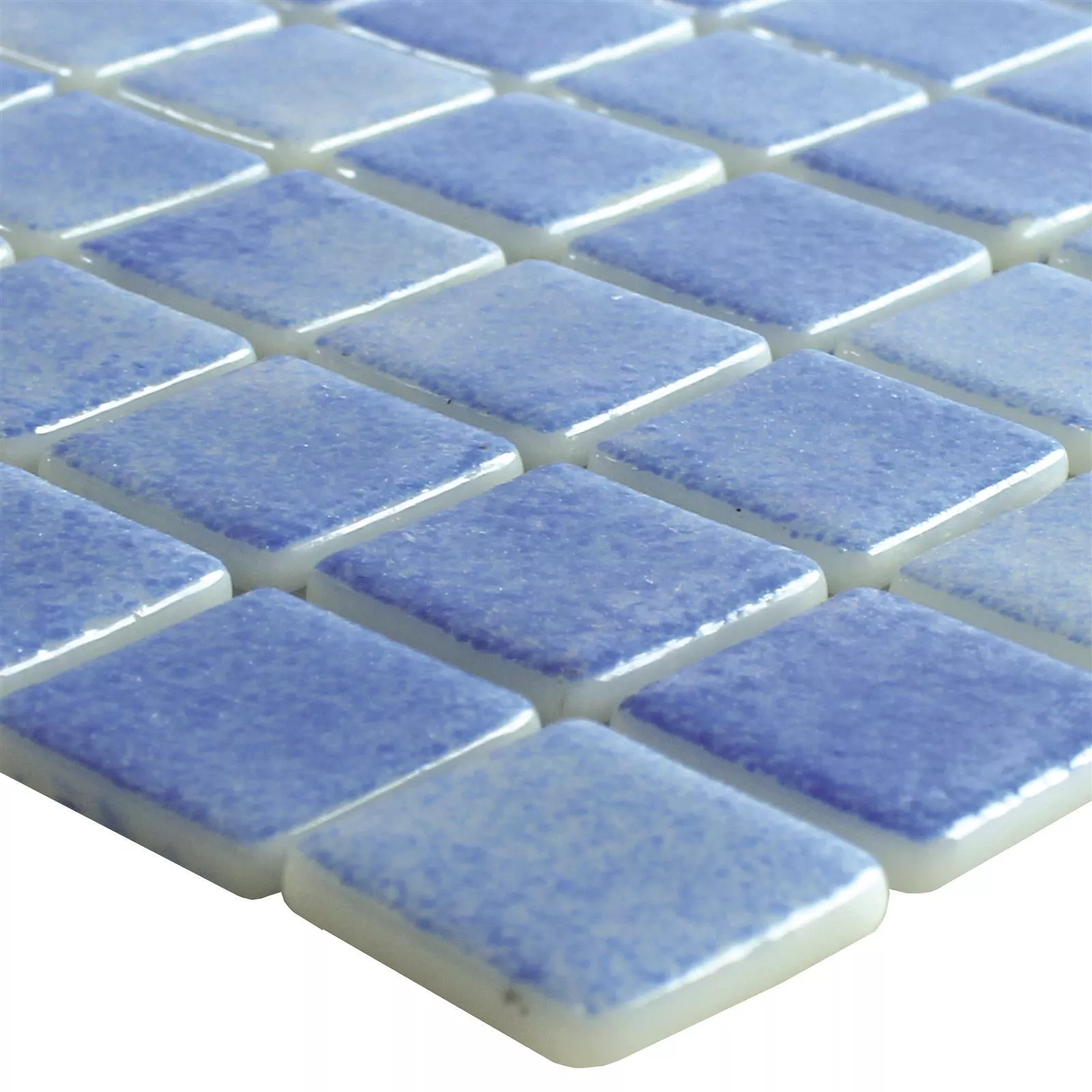 Glass Swimming Pool Mosaic Antonio Sky Blue