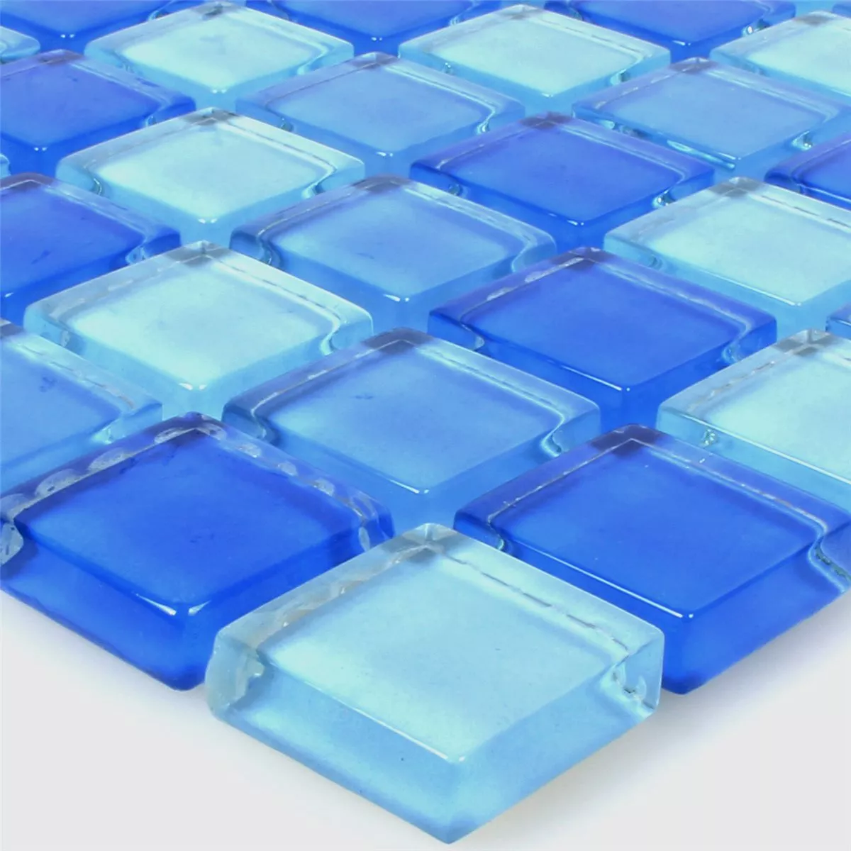 Glass Swimming Pool Mosaic Tiles Neptune Blue Mix