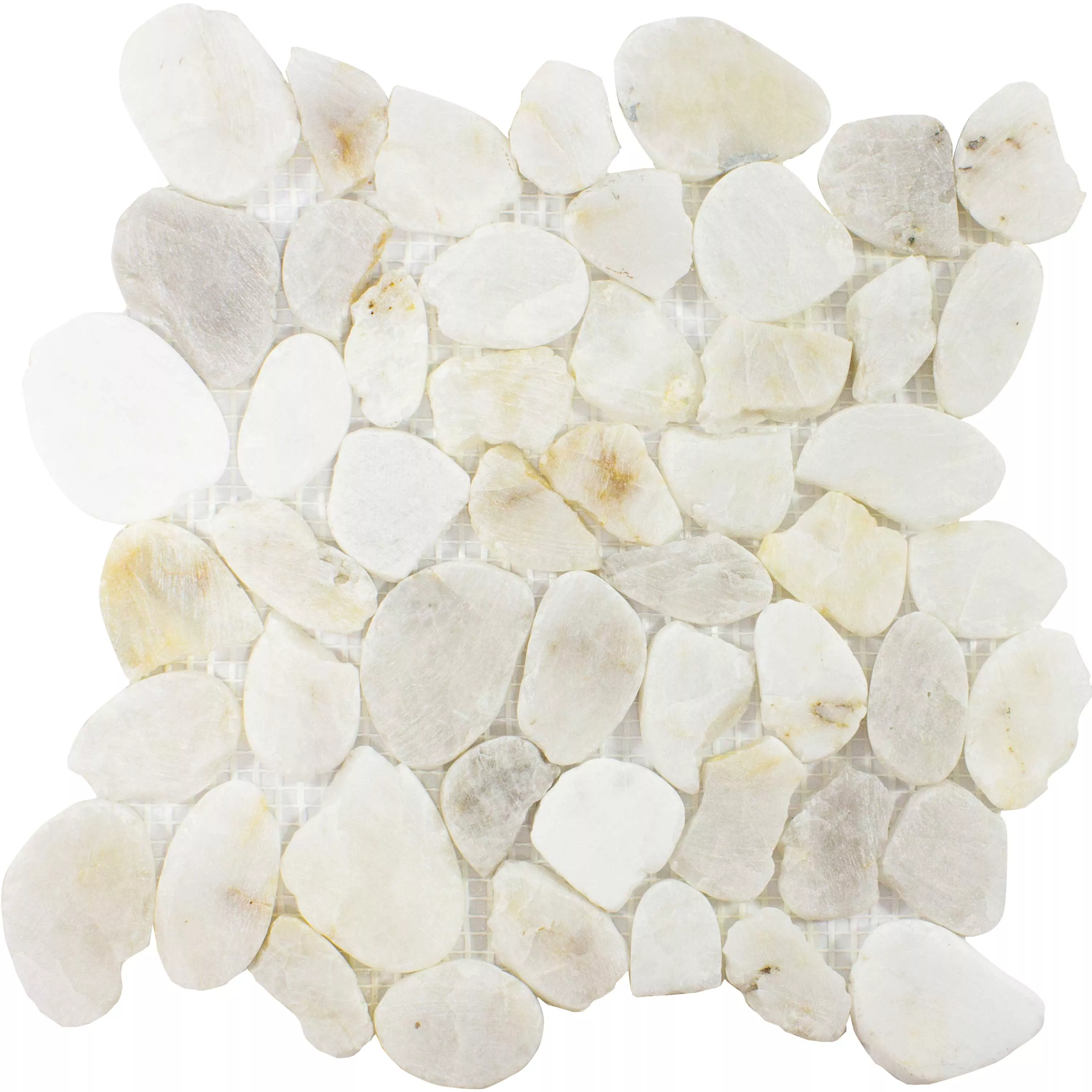 River Pebbles Mosaic Natural Stone Riva Blanc
