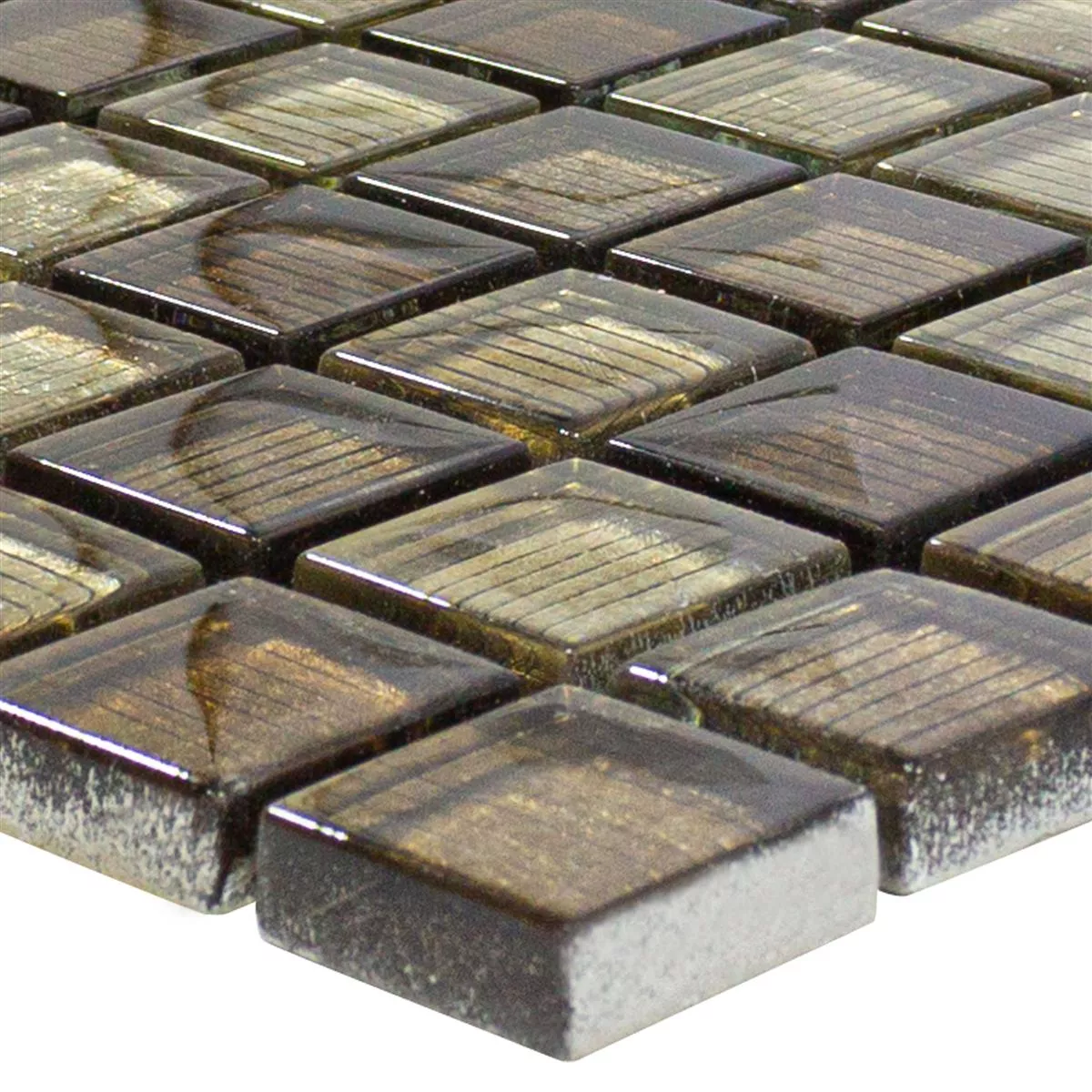 Glass Mosaic Tiles Tyson Structured Bronze