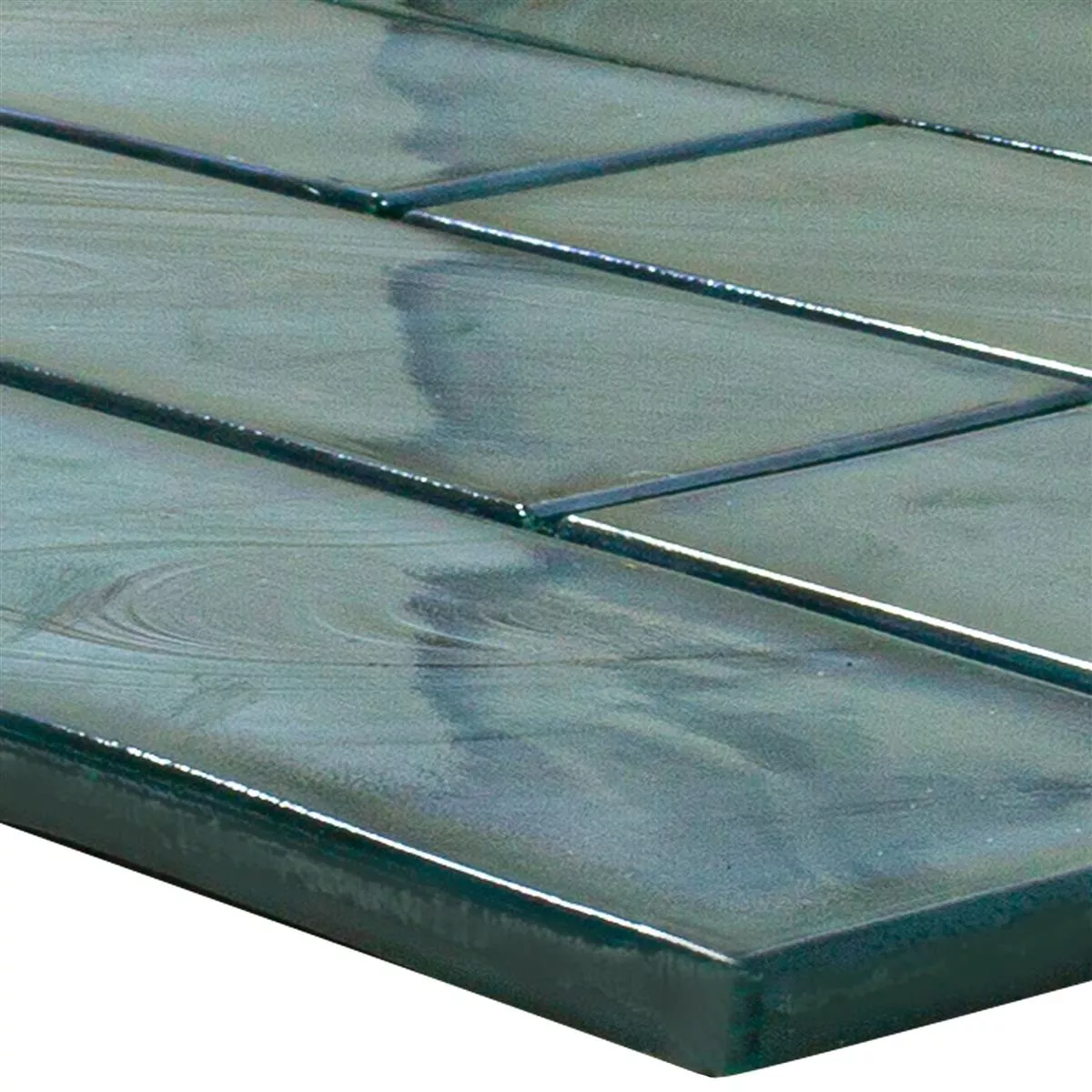 Mosaico de Cristal Azulejos Andalucia Brick Lago Verde