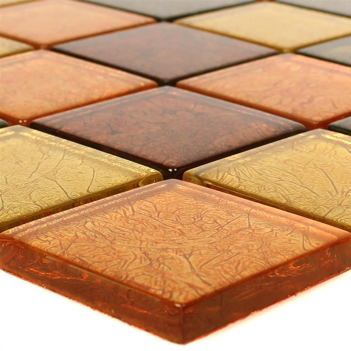 Glass Mosaic Tiles Curlew Yellow Orange 48