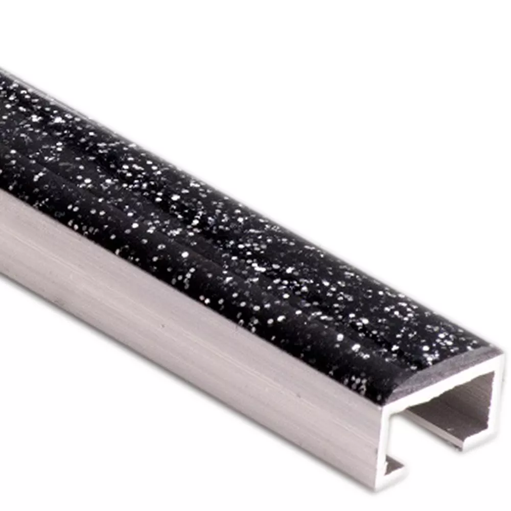 Bordes de Azulejos Vienna Negro Brillo 15x600mm