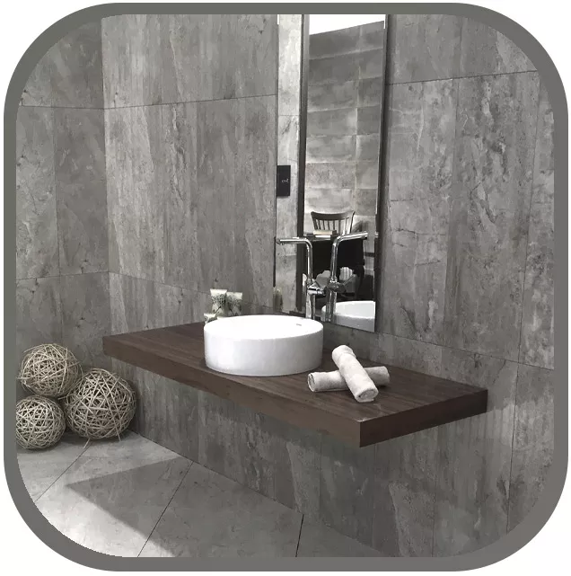 Natural stone look tiles