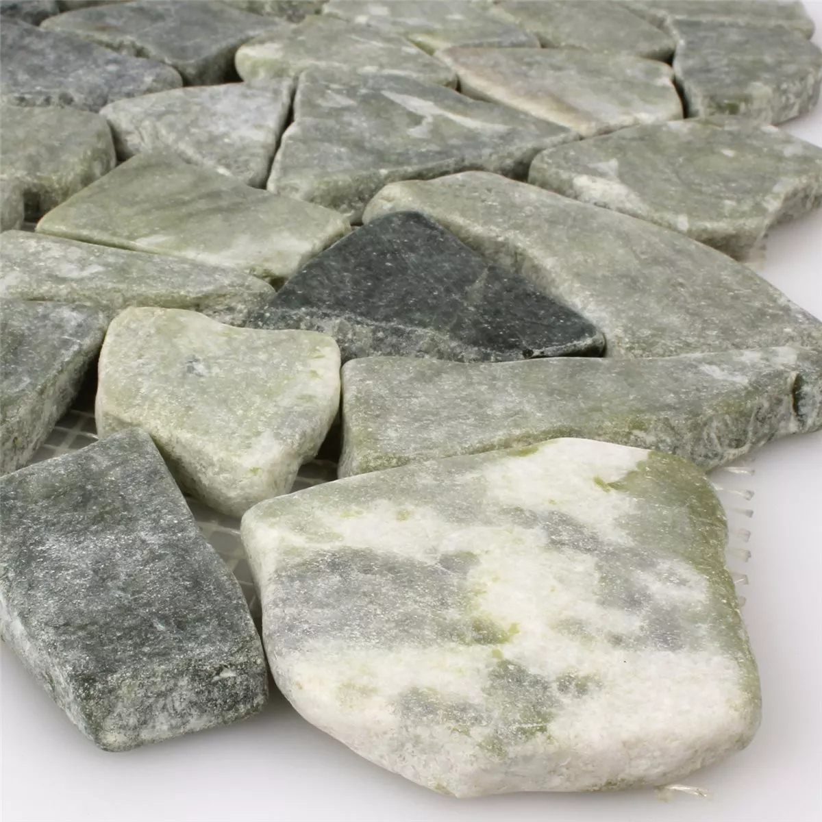 Marble Broken Natural Stone Mosaic Tiles Montelago Grey Green