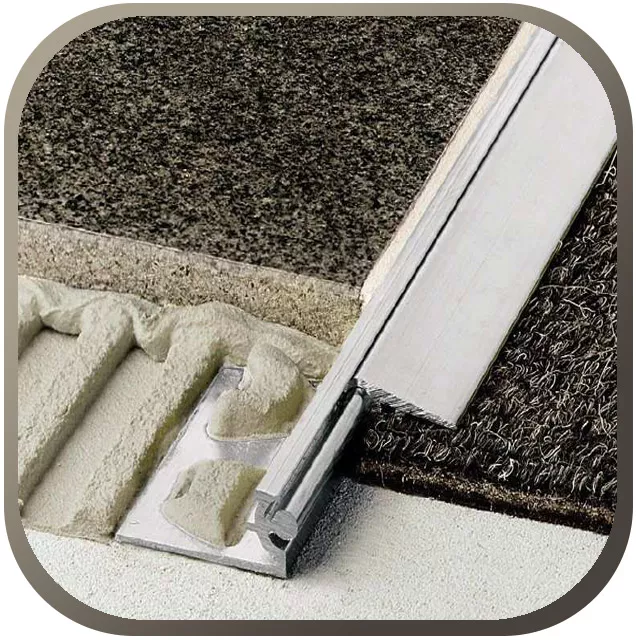 Tile profile with variable transition legs