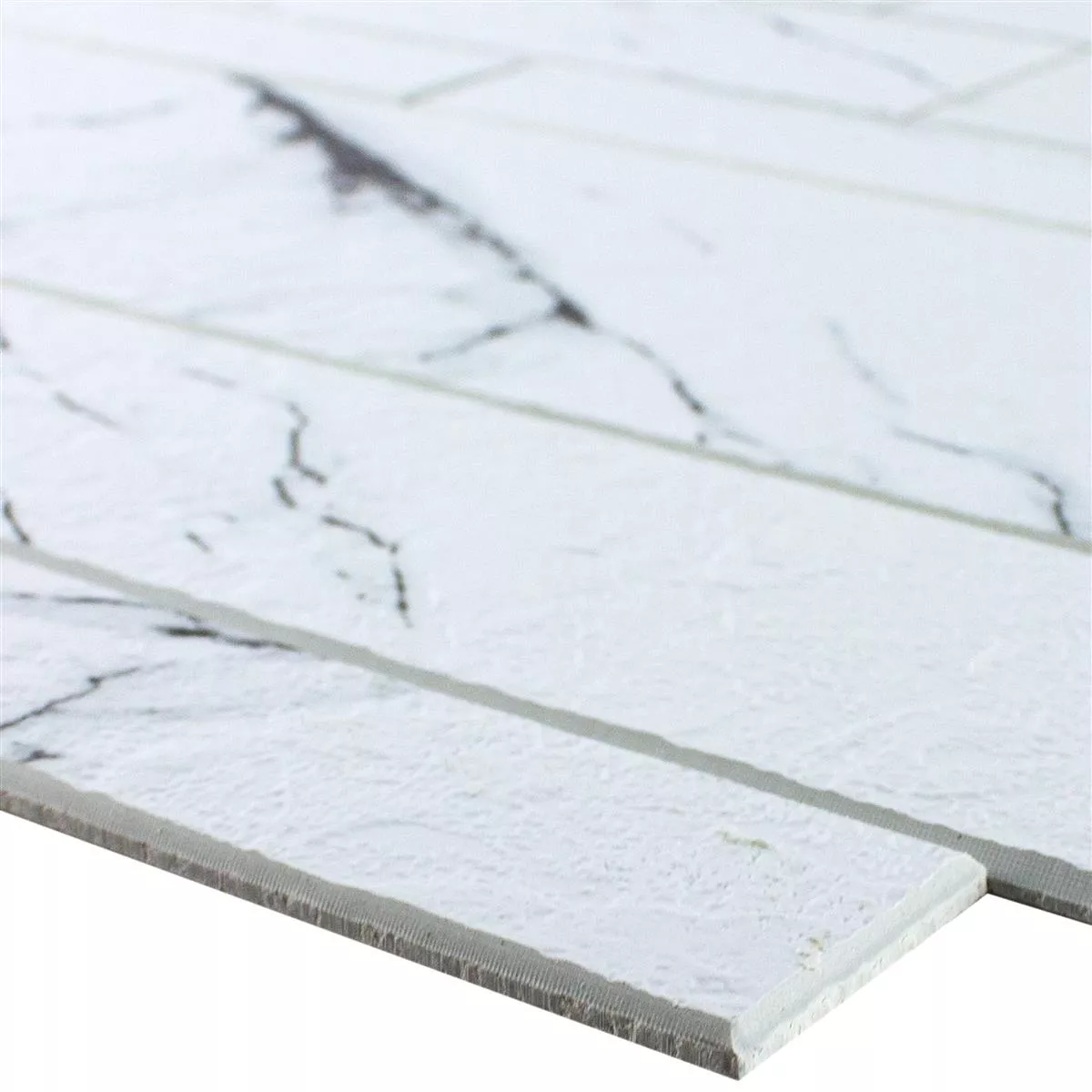 Mosaic Tiles Lewis Self Adhesive Stone Optic Blanc