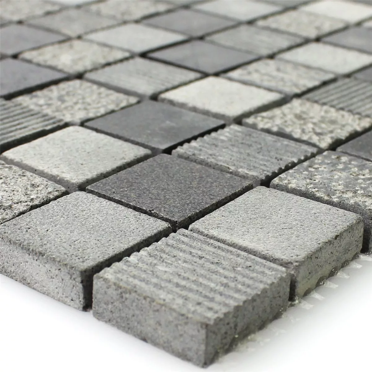 Mosaic Tiles Natural Stone Notte Anthracite