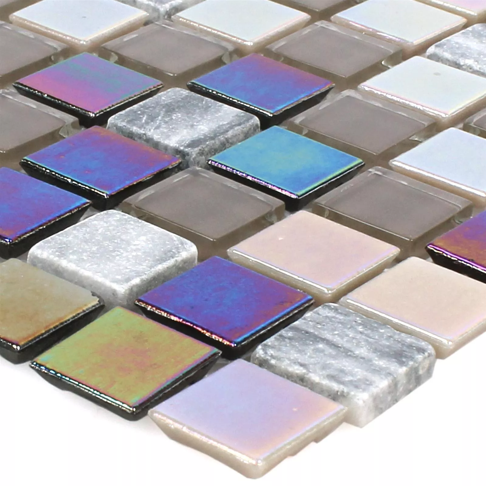 Azulejos De Mosaico Tallinn Mármol Cristal Nácar Gris Marrón