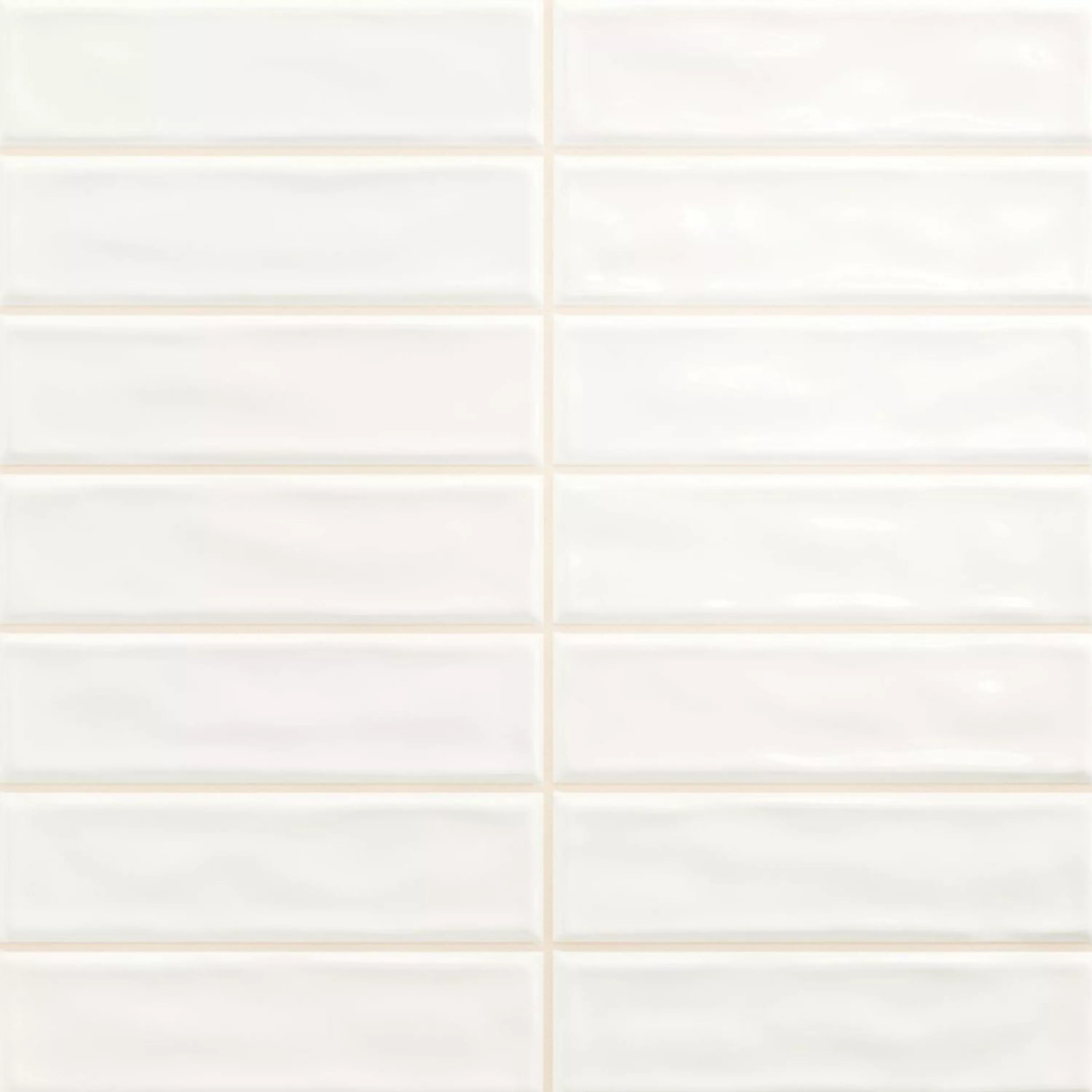 Wall Tiles Verbania Sticks Glossy Waved Blanc 20x20cm