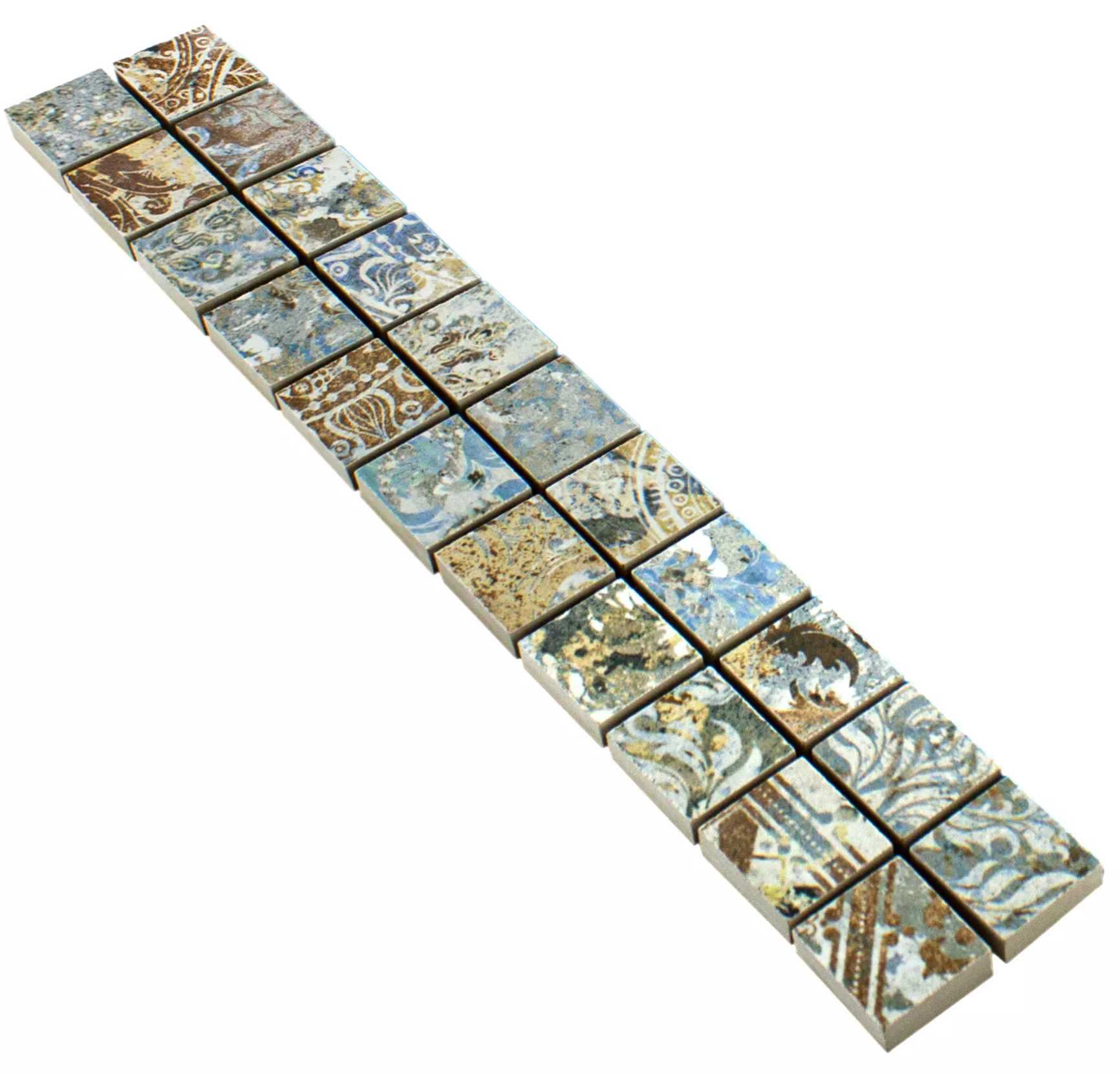 Porcelain Stoneware Border Jordan Colored 25x25mm