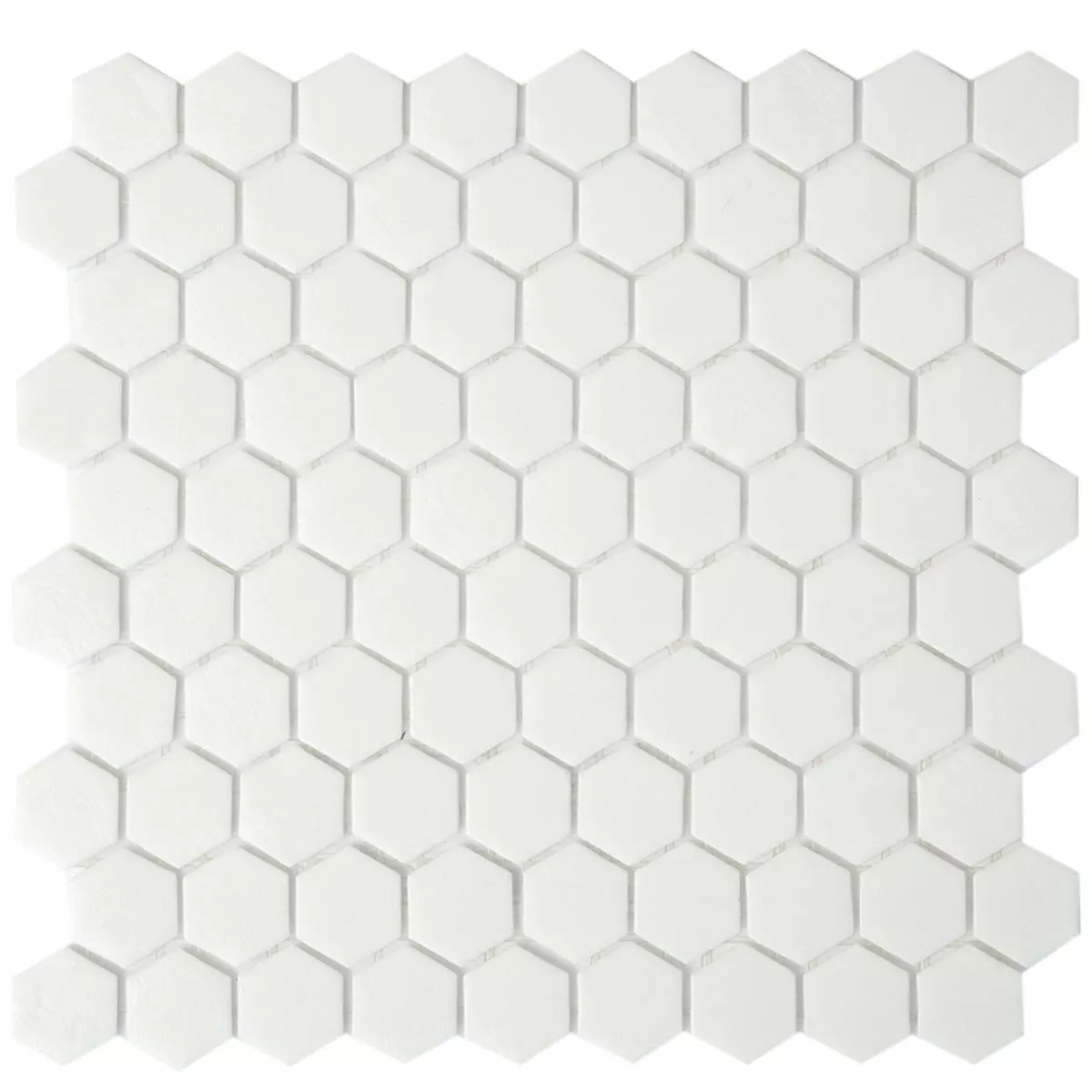 Glass Mosaic Tiles Trend-Vi Hexagonal 160 Blanc