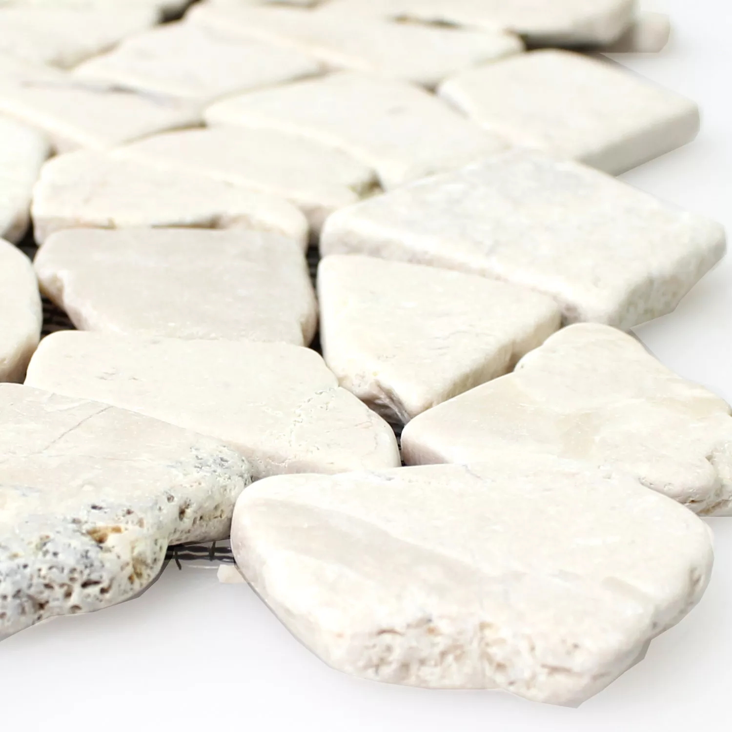 Marble Broken Natural Stone Mosaic Tiles Solares Biancone