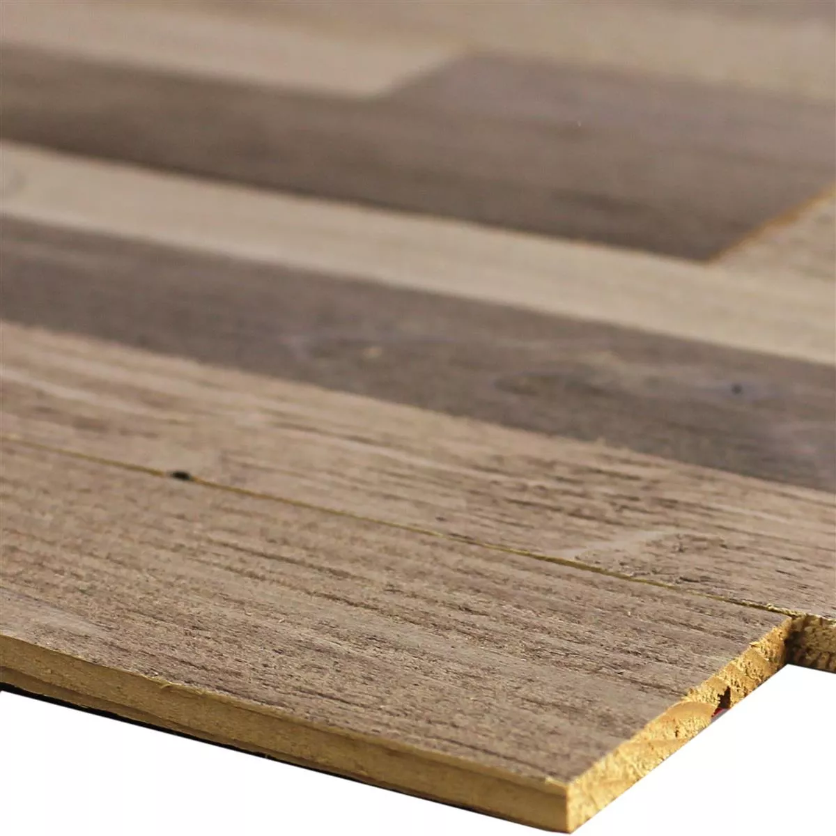 Mosaic Tiles Wood Paris Self Adhesive Brown Beige