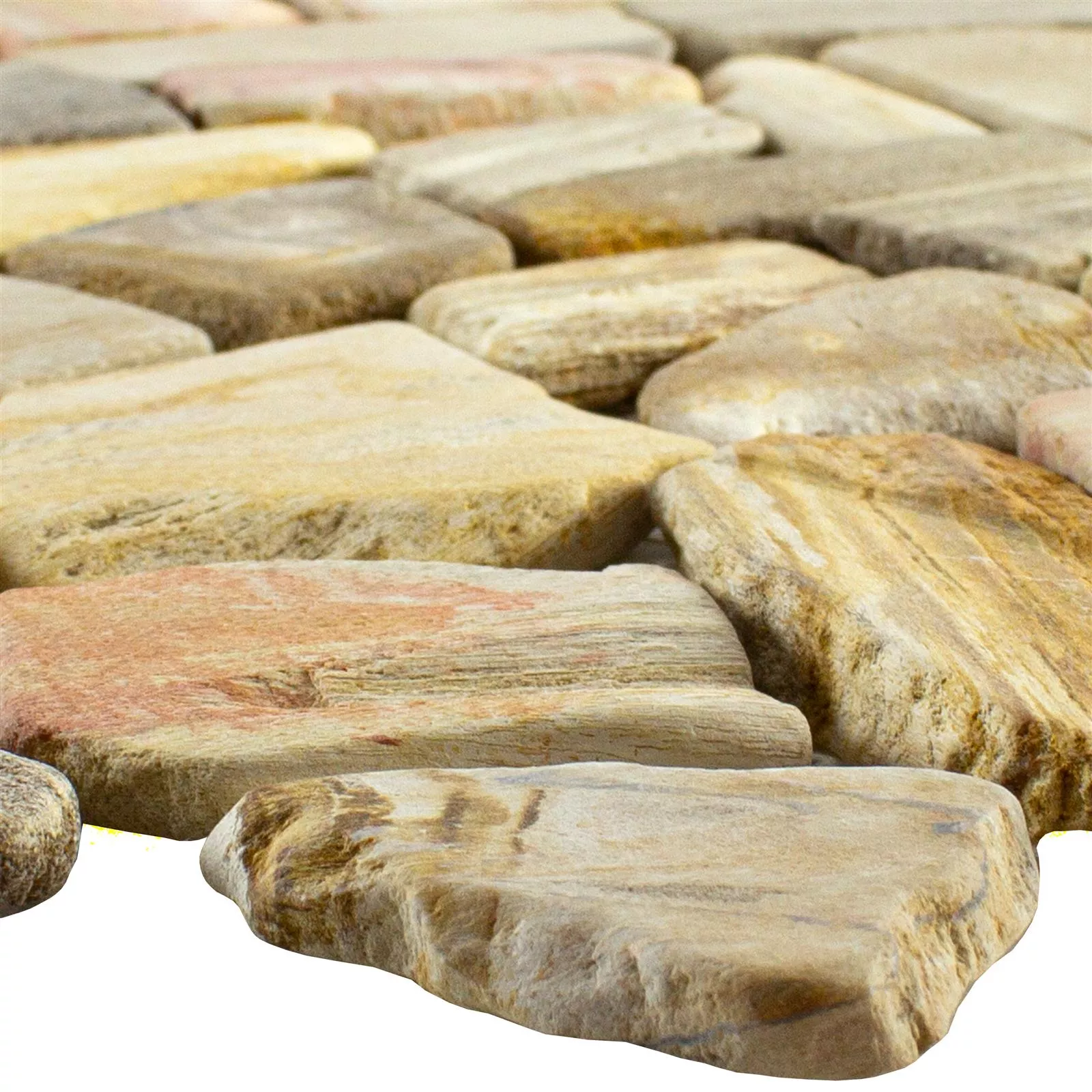 Marble Broken Mosaic Tiles Erdenet Brown Beige