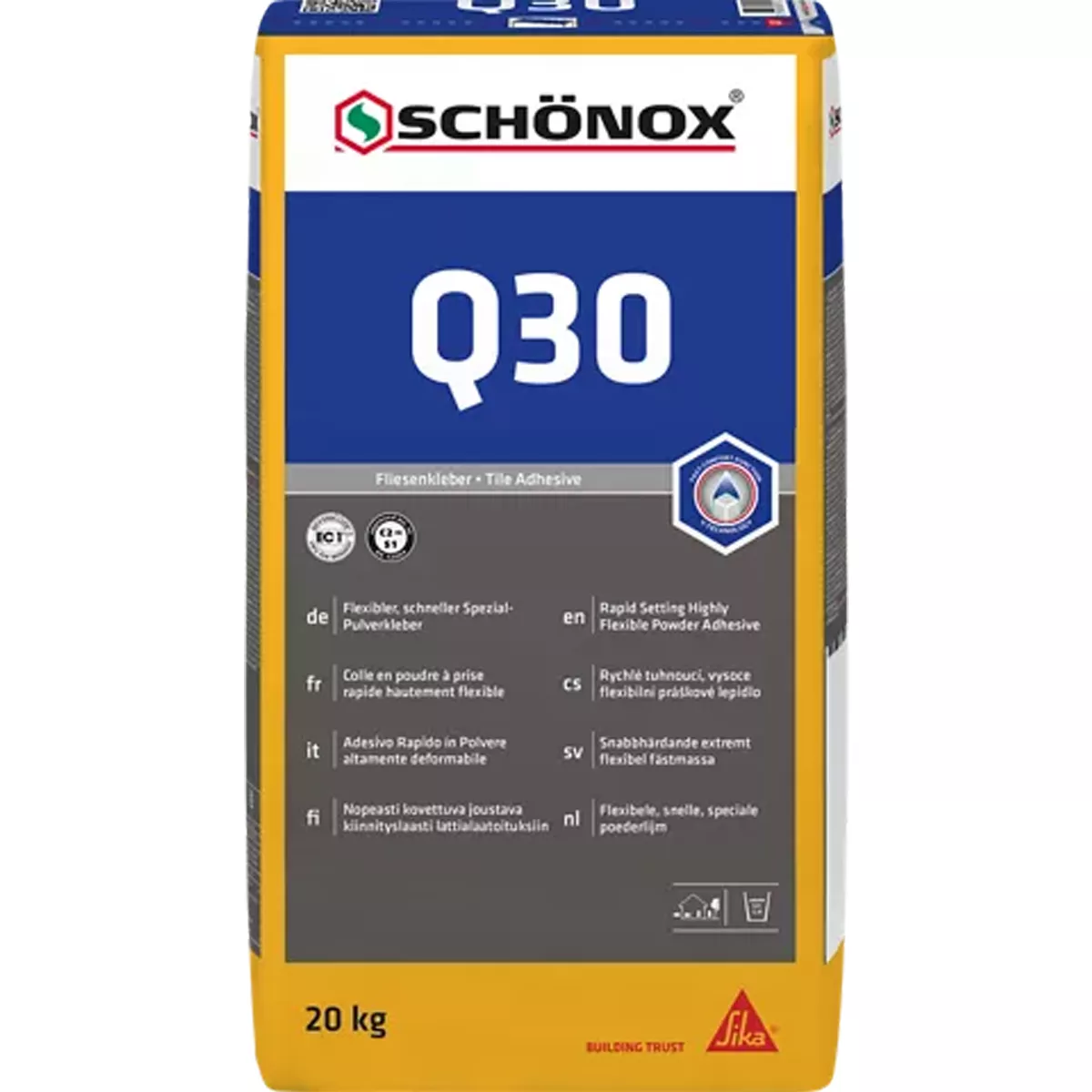Tile adhesive Schönox Q30 Flexible special powder adhesive 20 KG
