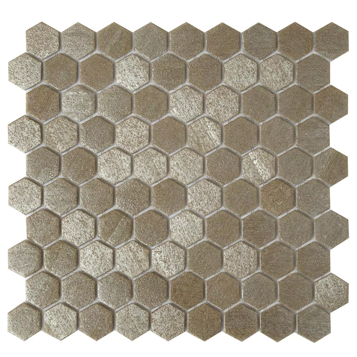 Glass Mosaic Tiles Trend-Vi Hexagonal 2120 Light Brown