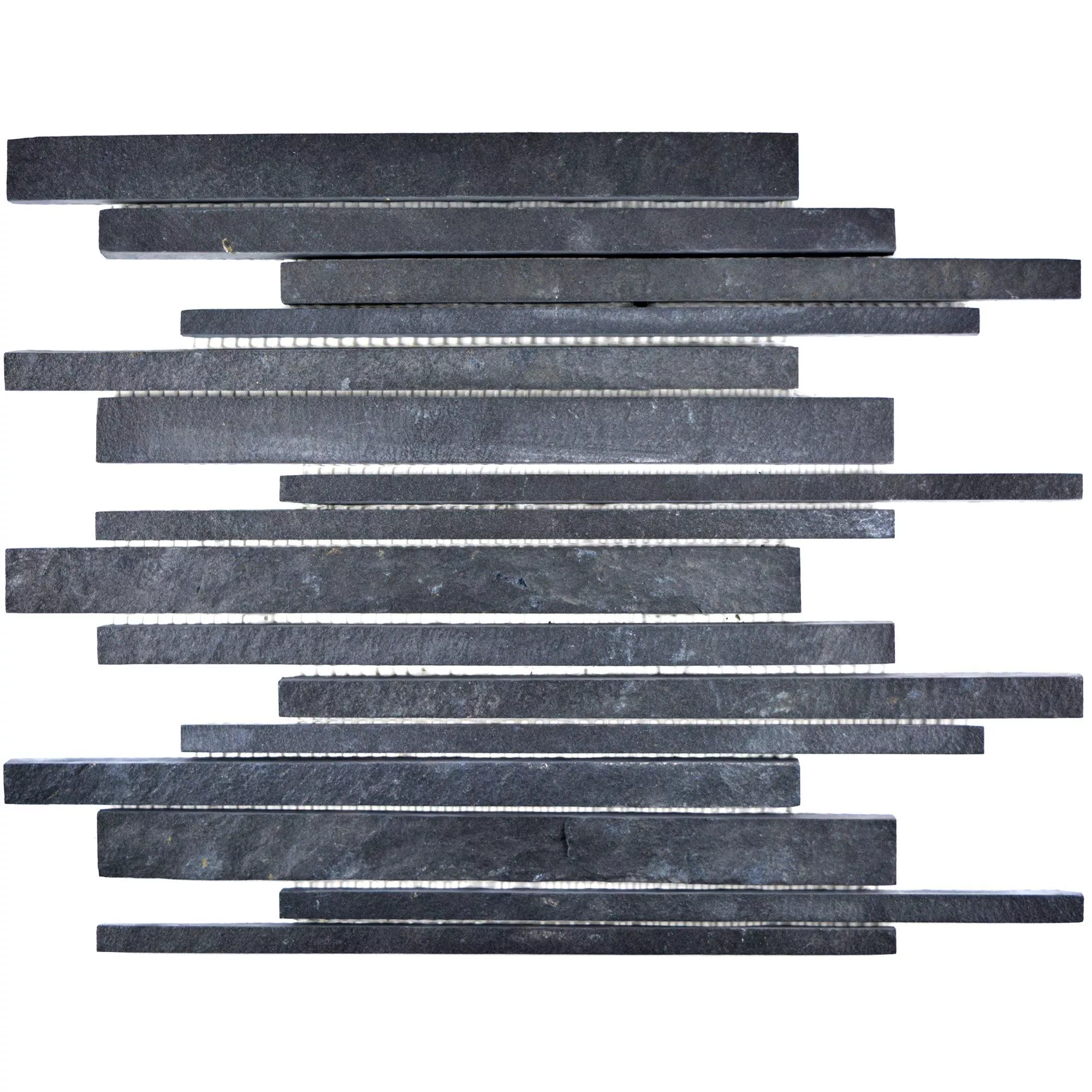 Mosaic Tiles Natural Stone Lyra Slate Black