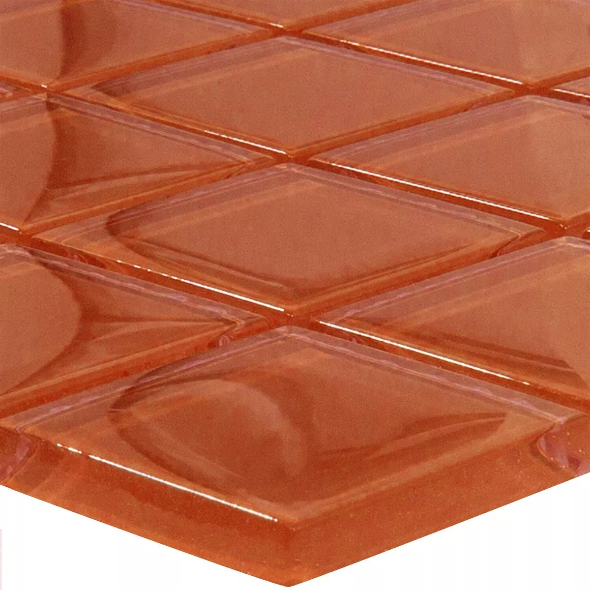 Glass Mosaic Tiles Melmore Red