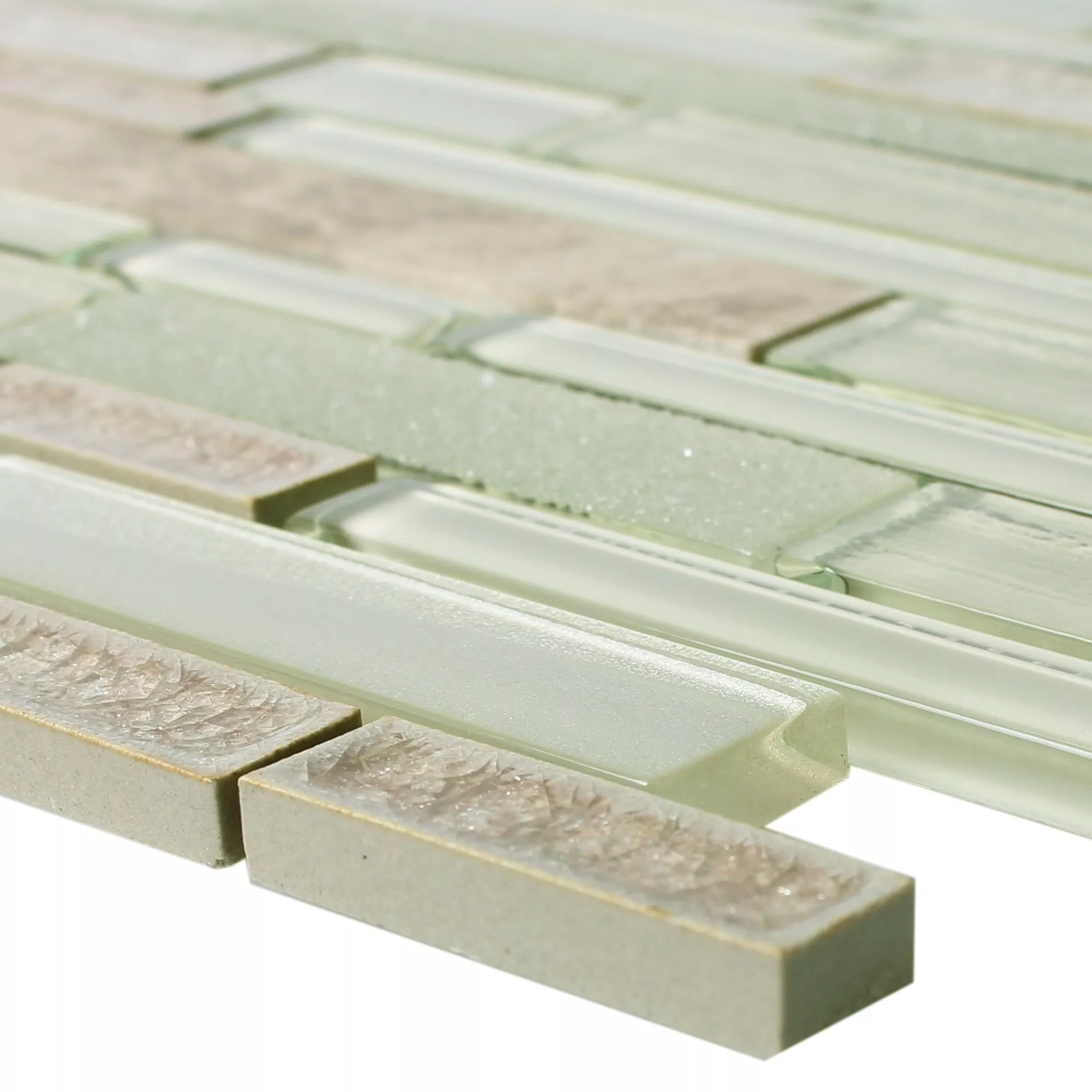 Glass Natural Stone Ceramic Mosaic Kozan Beige