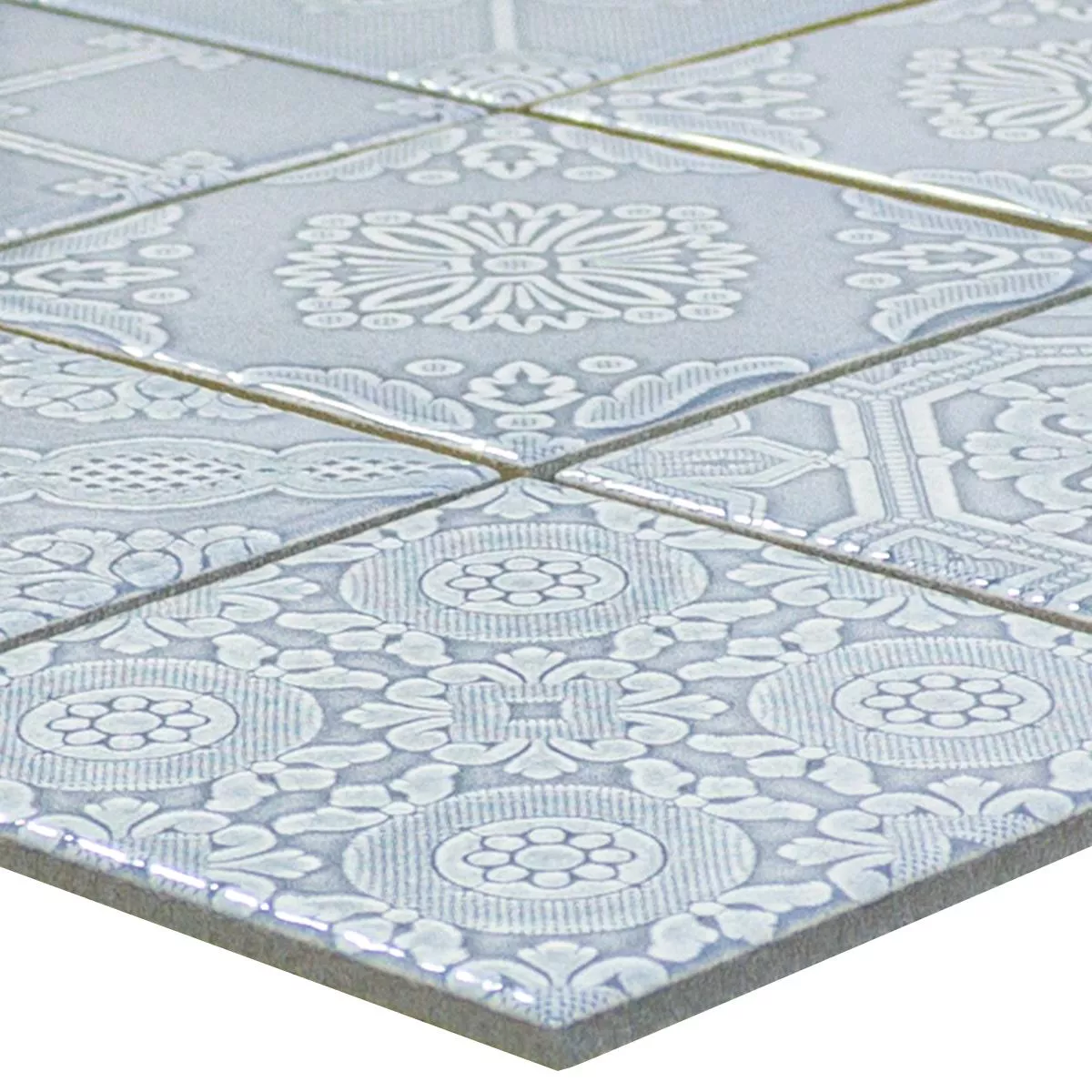 Ceramic Mosaic Tiles Rivabella Relief Blue