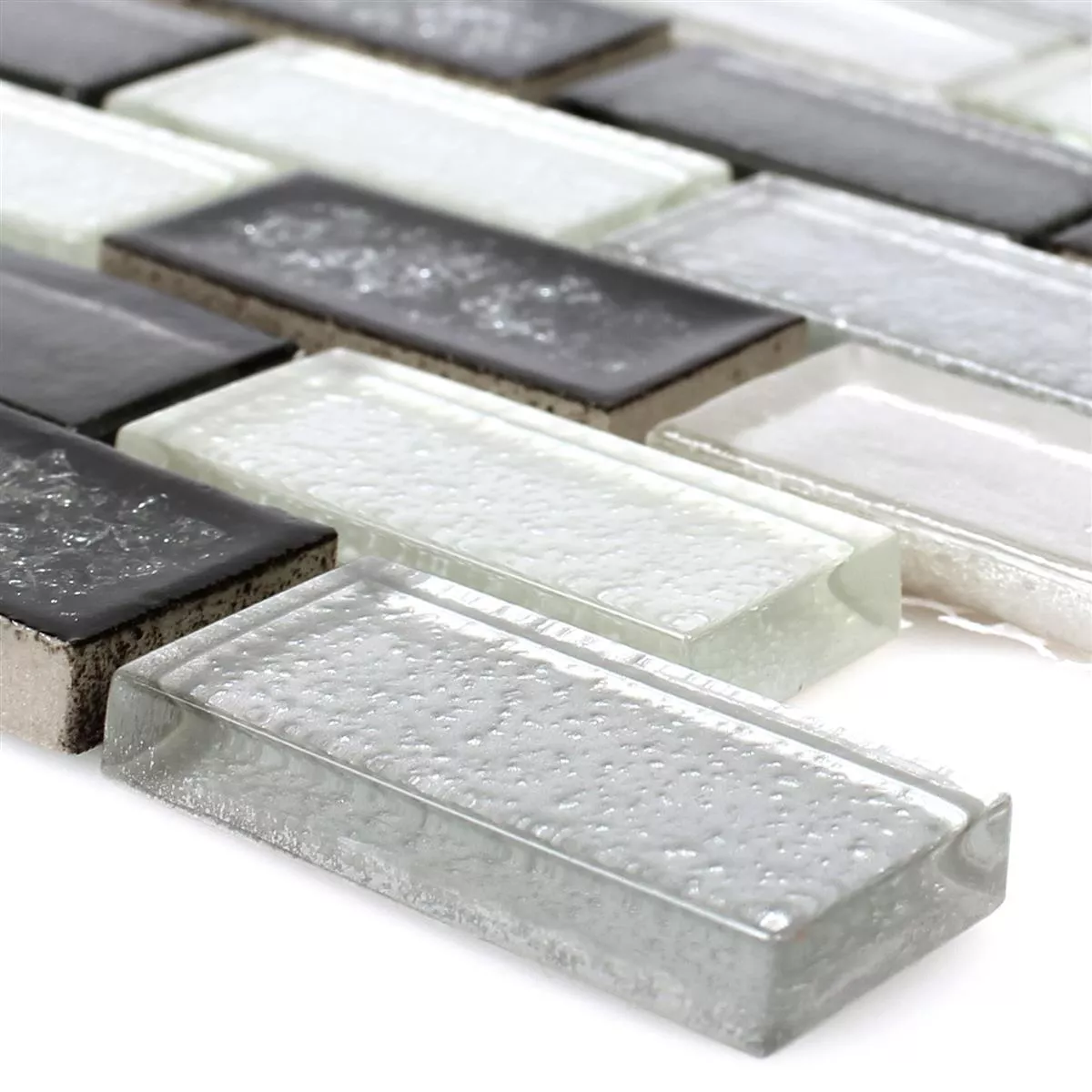 Mosaic Tiles Glass Ceramic Mirasol Grey