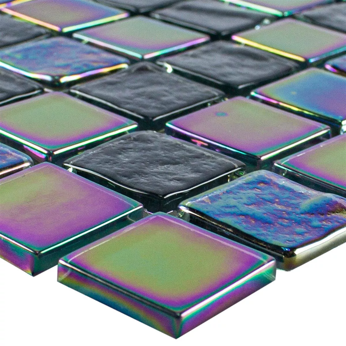 Glass Mosaic Tiles Nacre Effect Manor Black