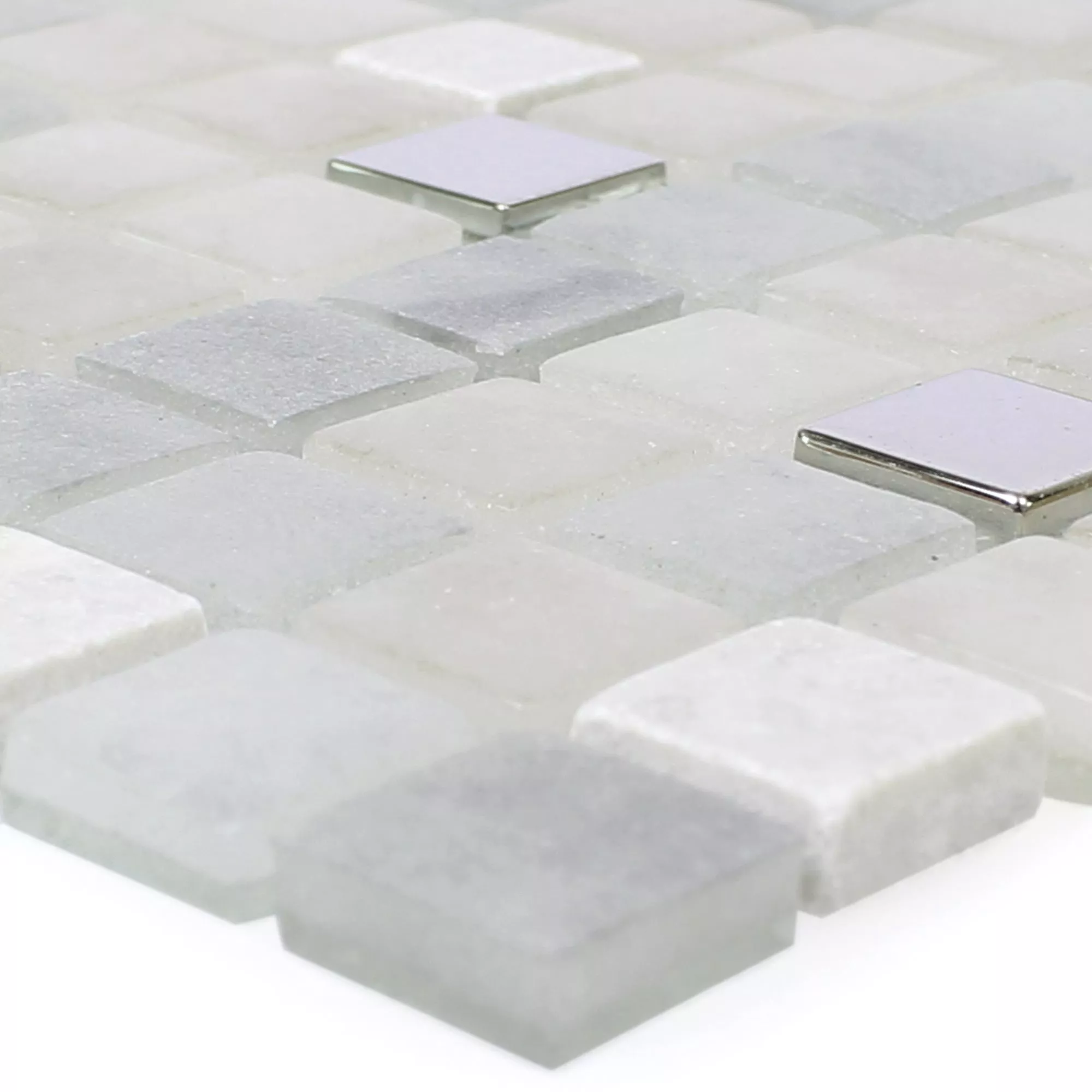 Azulejos De Mosaico Cristal Piedra Natural Mezcla Freyland Gris