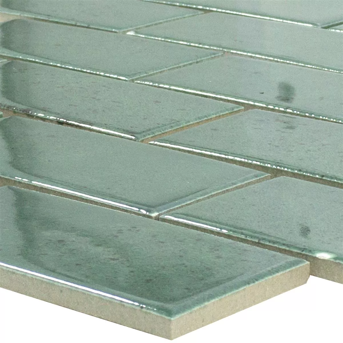 Ceramic Mosaic Tiles Eldertown Brick Dark Green