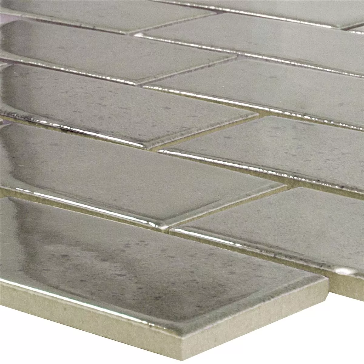 Ceramic Mosaic Tiles Eldertown Brick Grey